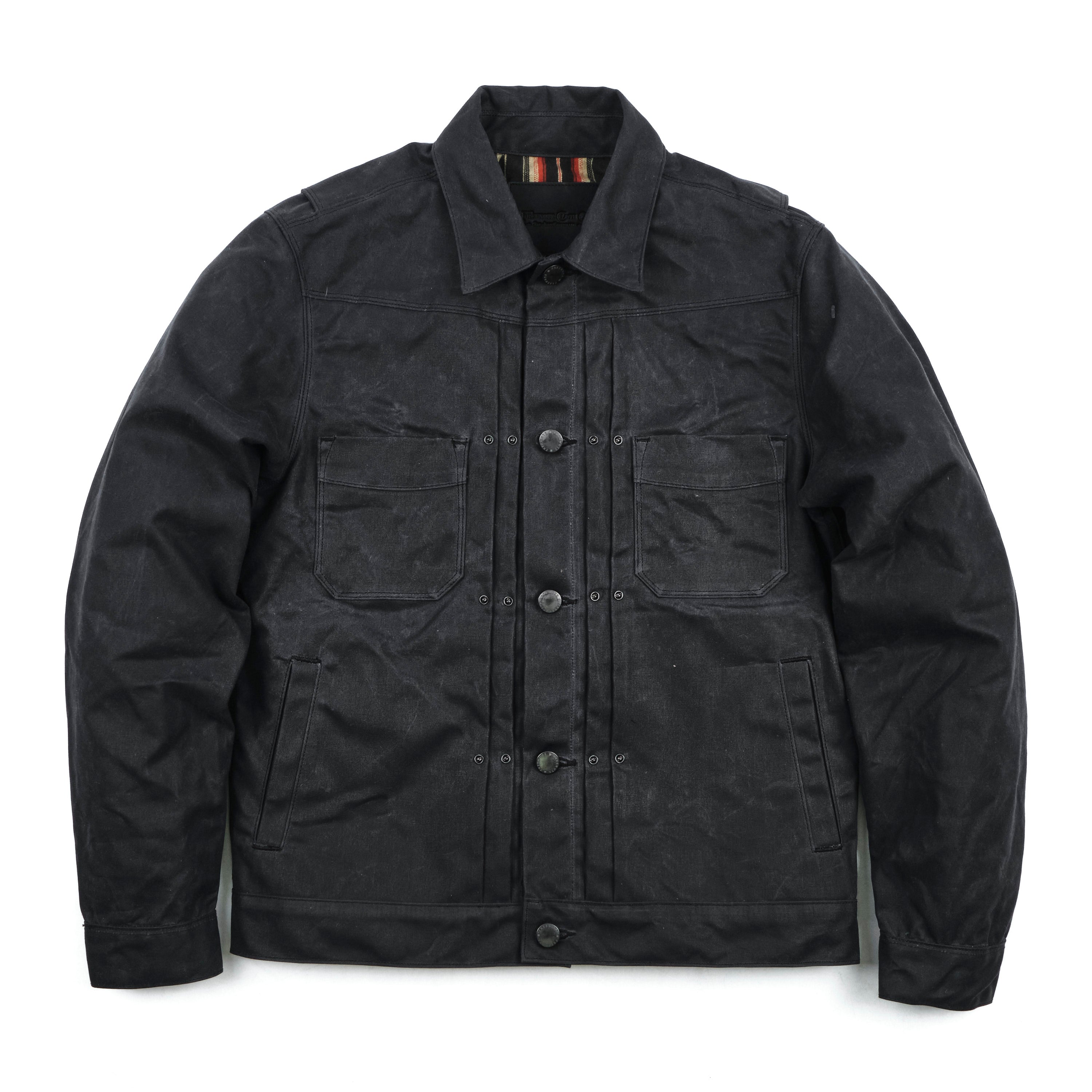 Riders Jacket Waxed Canvas <span>Black</span>