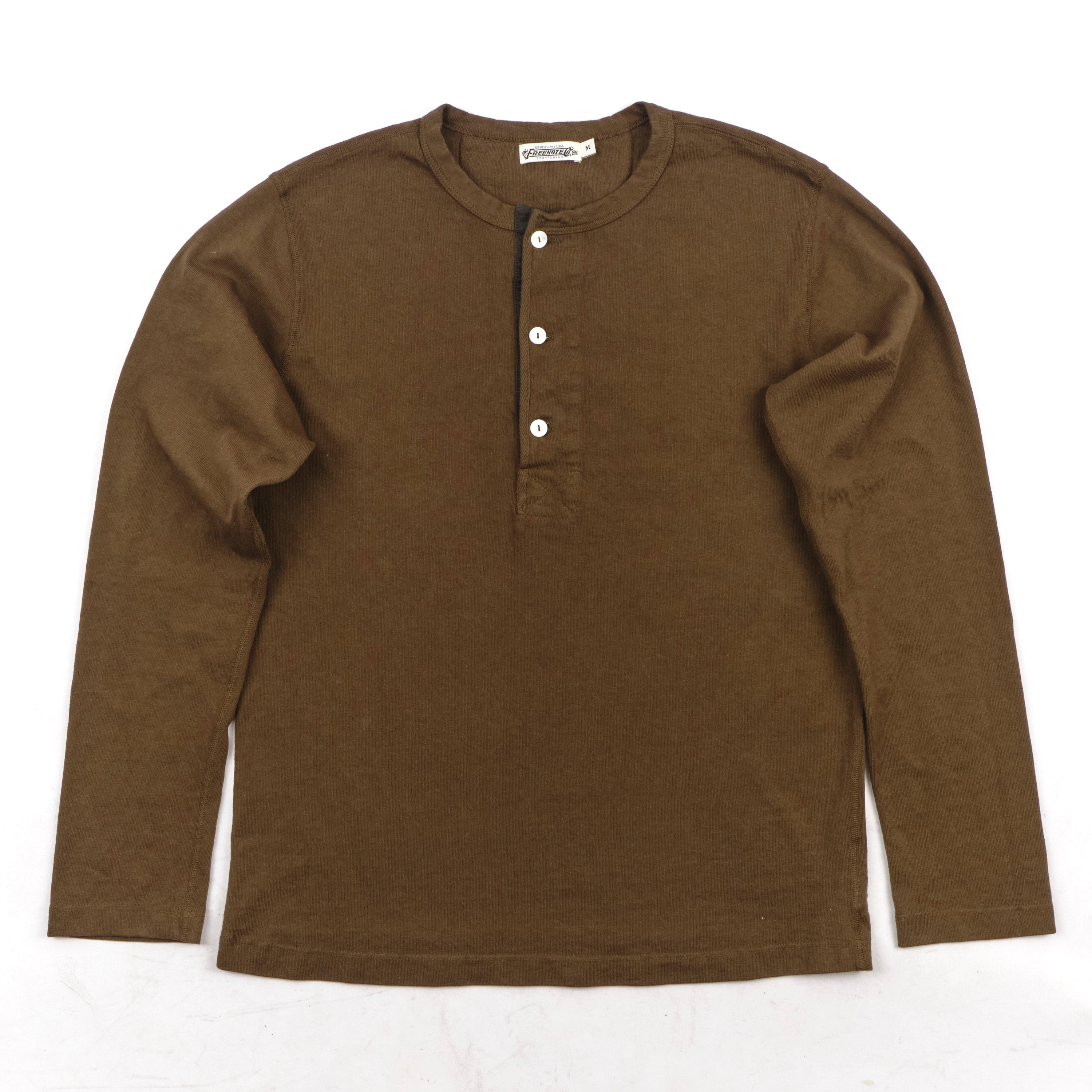 13 Ounce Henley L/S Cedar