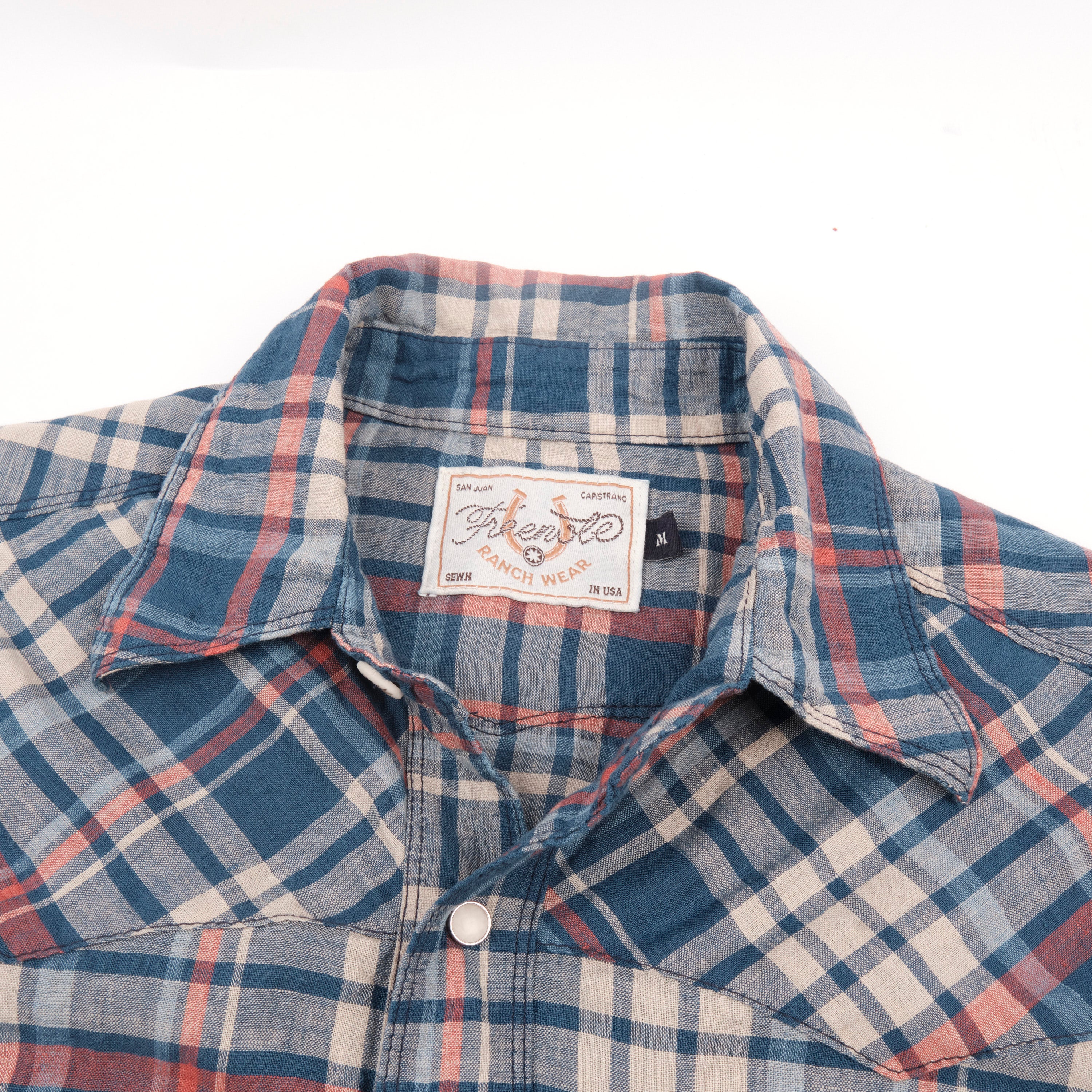 Western Scout Kingfisher Blue Plaid