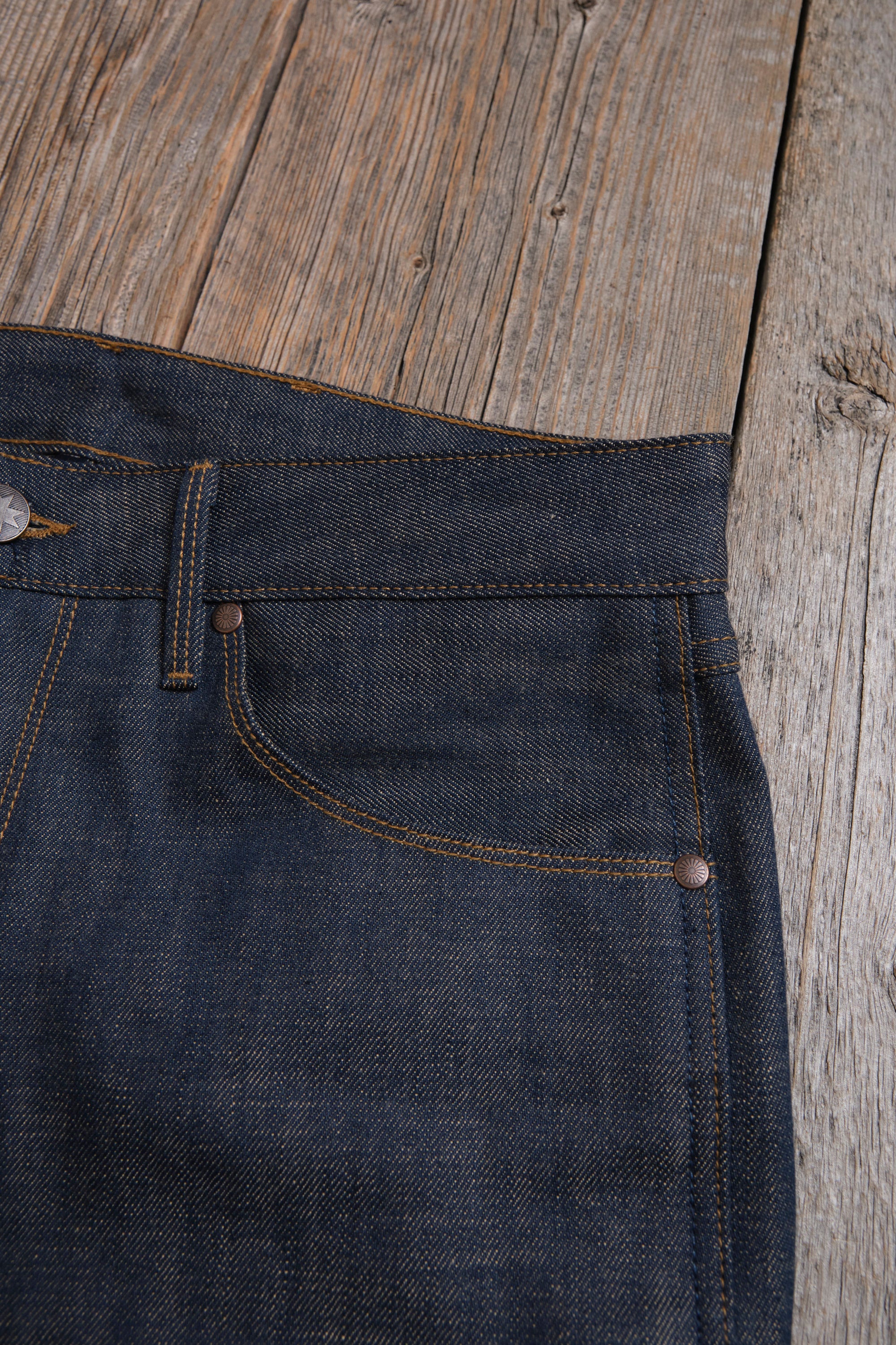 Wilkes Western 13 Ounce Natural Rinsed Denim