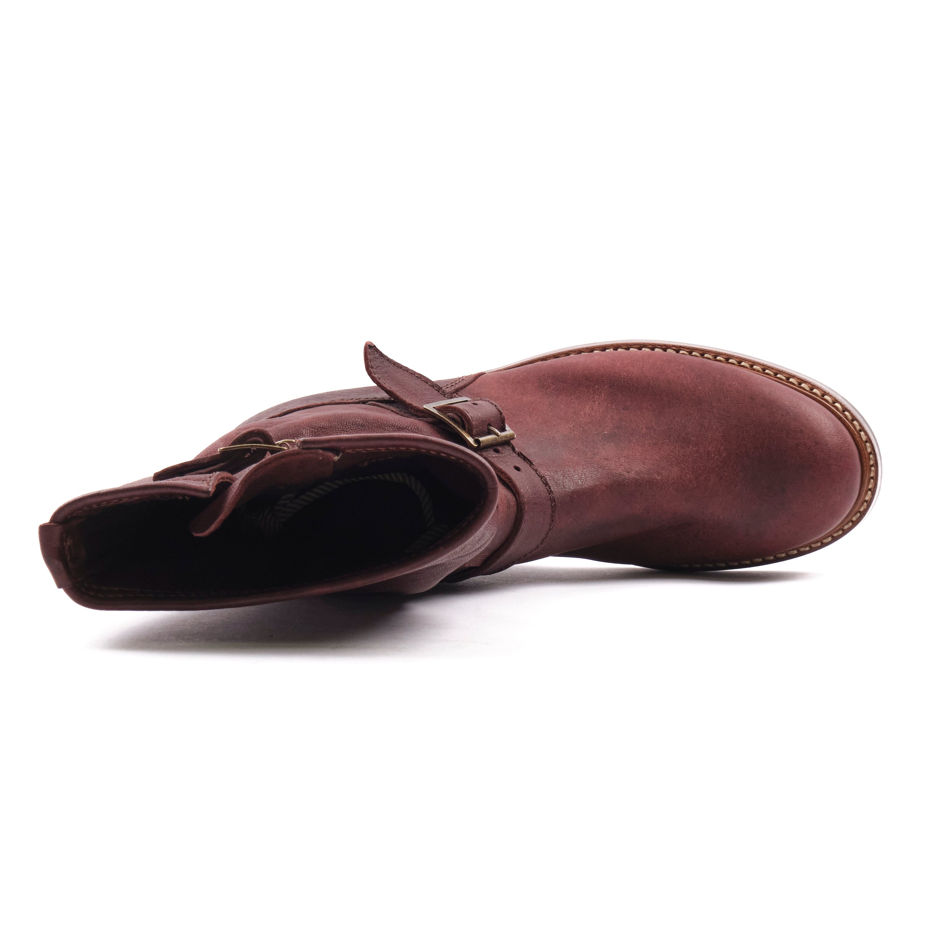 John Lofgren Wabash Engineer Boots Burnt Burgundy Ezo Deerskin