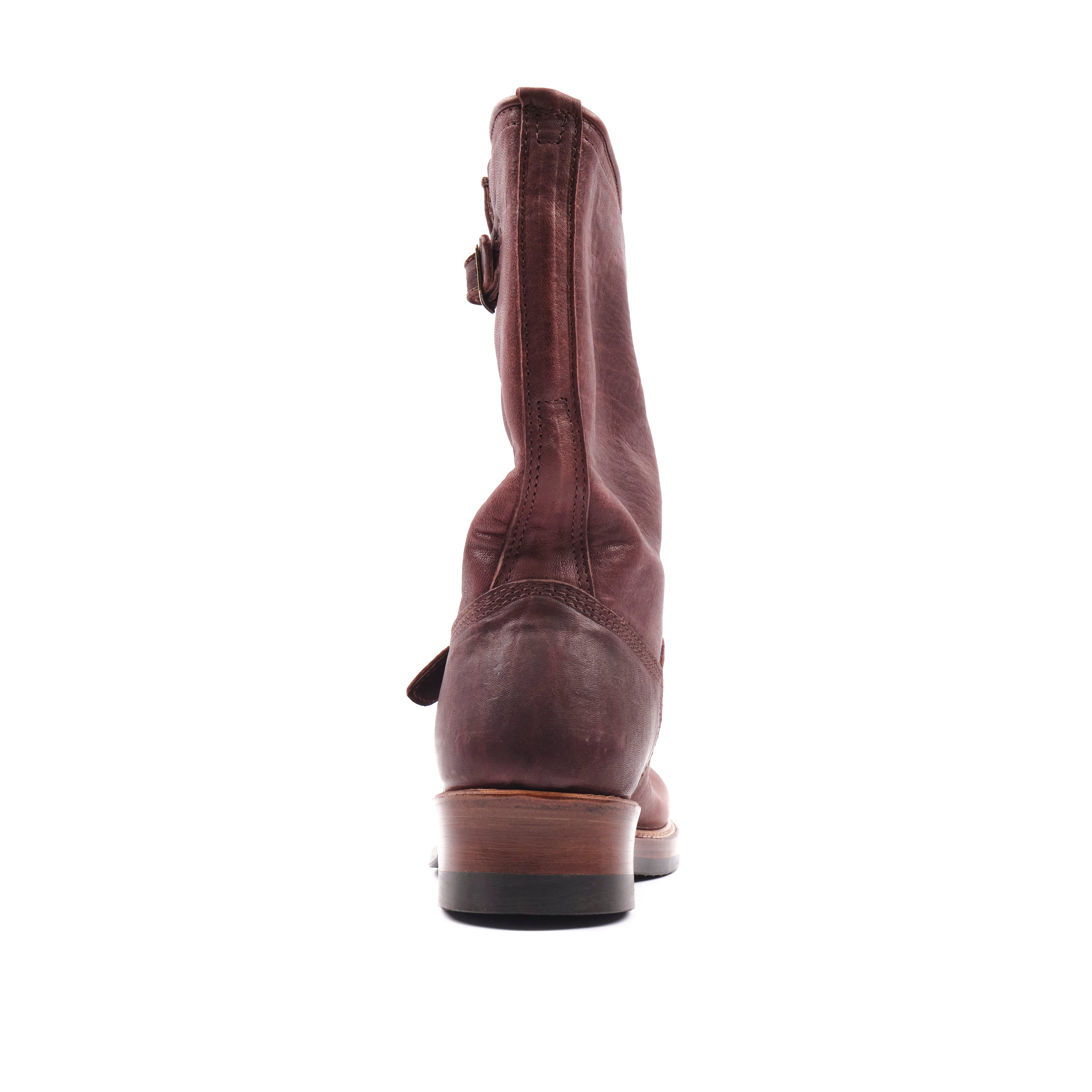 John Lofgren Wabash Engineer Boots Burnt Burgundy Ezo Deerskin