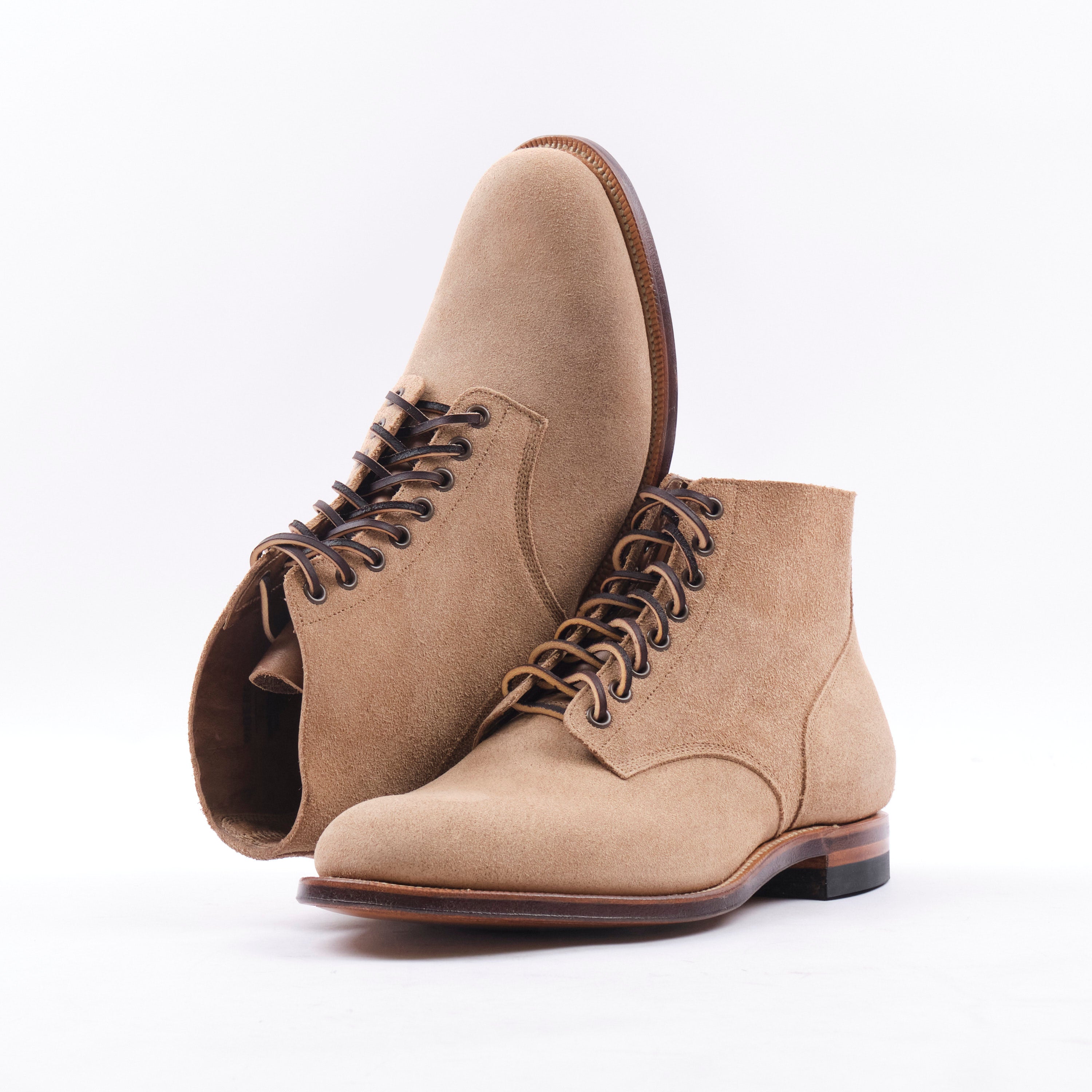 VIBERG 1940 N1 BOOT - MARINE FIELD SHOE NATURAL ROUGHOUT