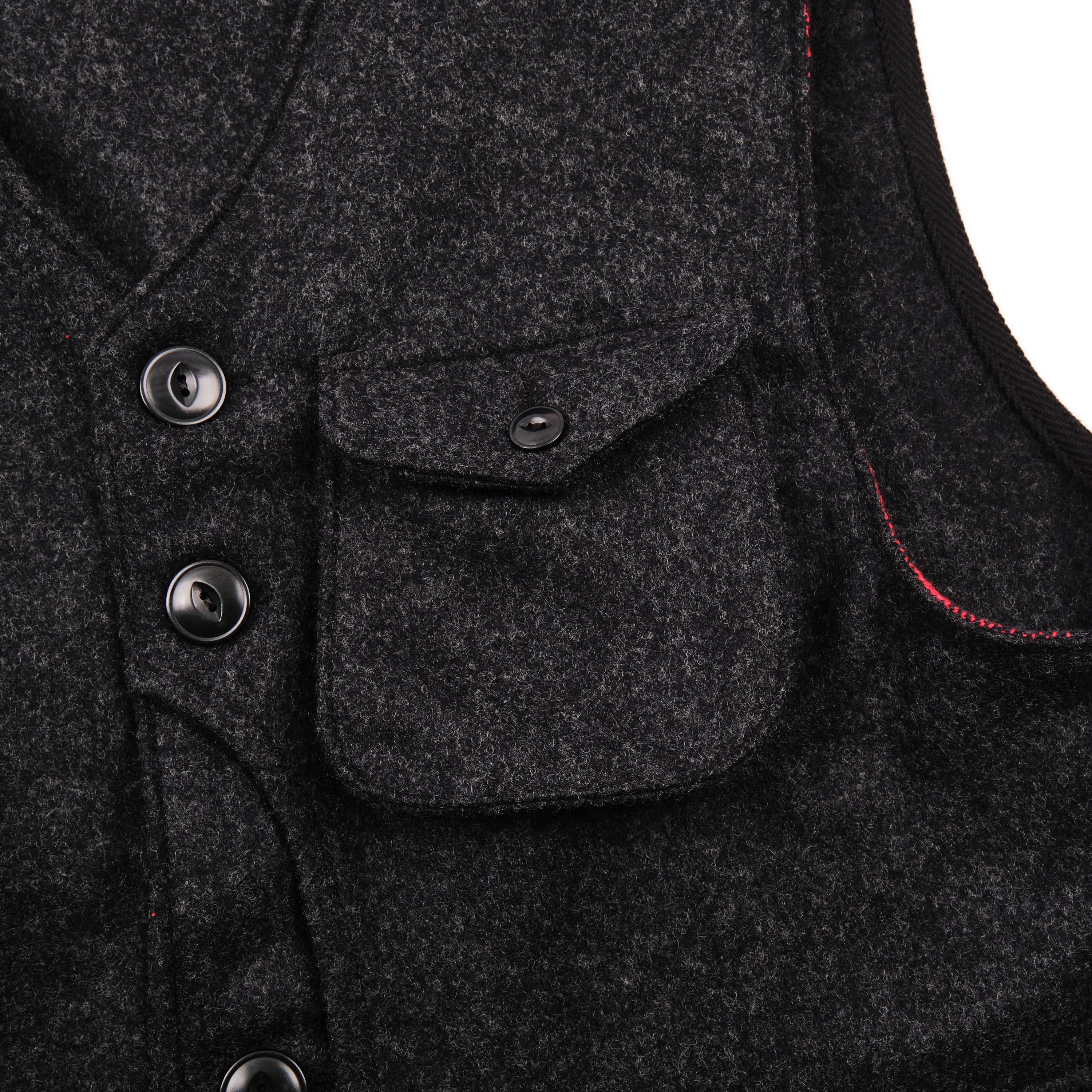 Keynot Black Wool Hunting Vest