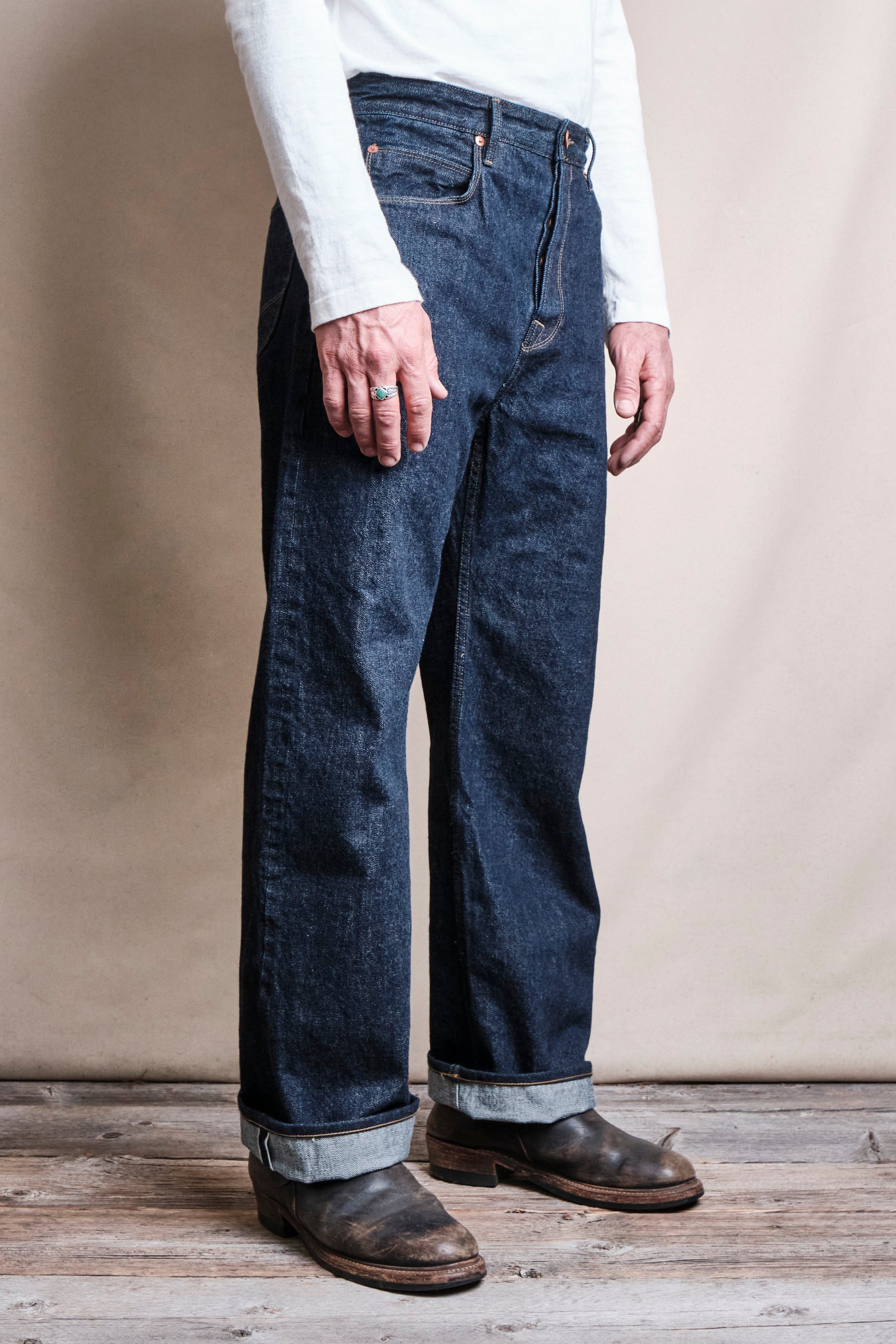 Modesto 14.50 Ounce Indigo Unsanforized Denim