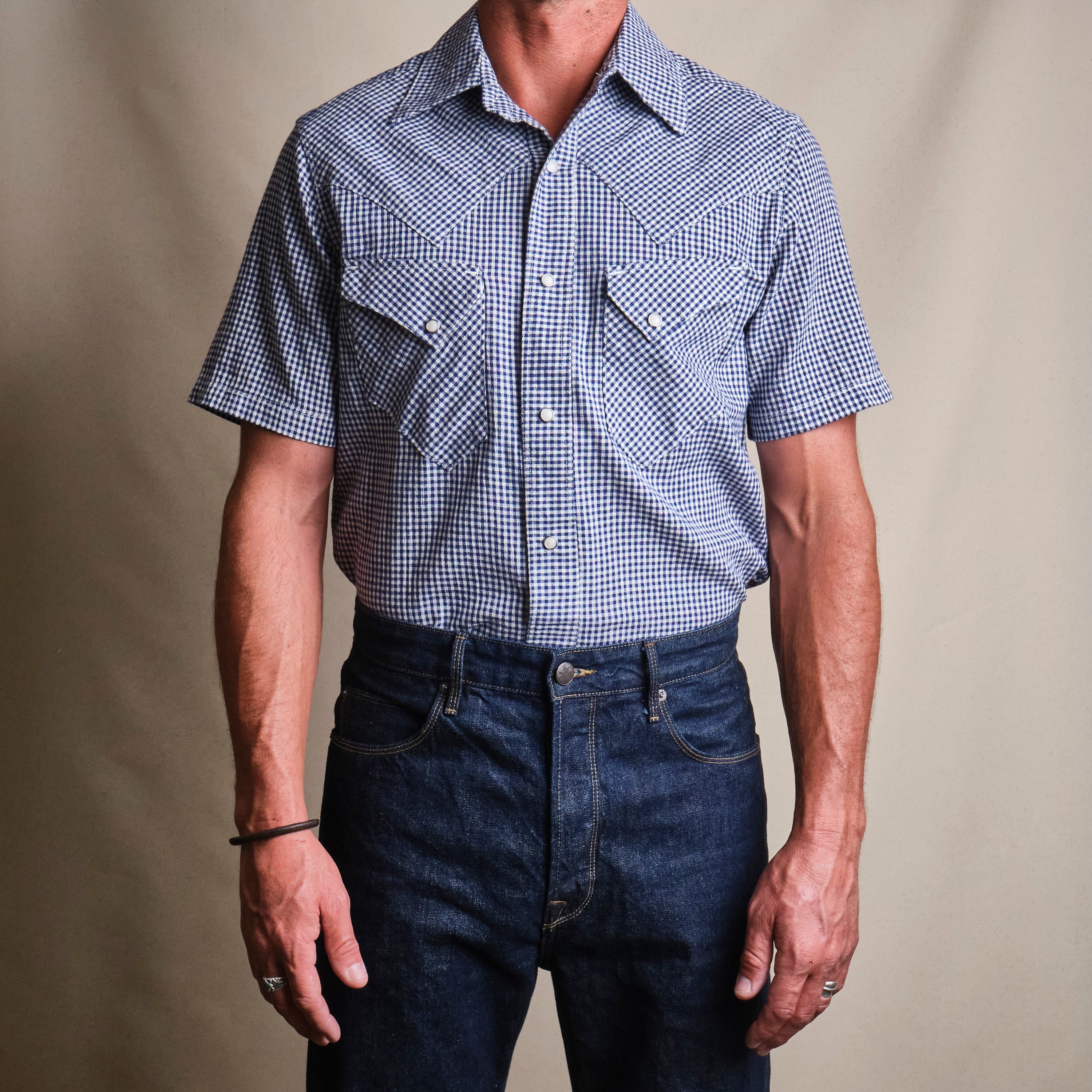 Northfork SS Blue Gingham