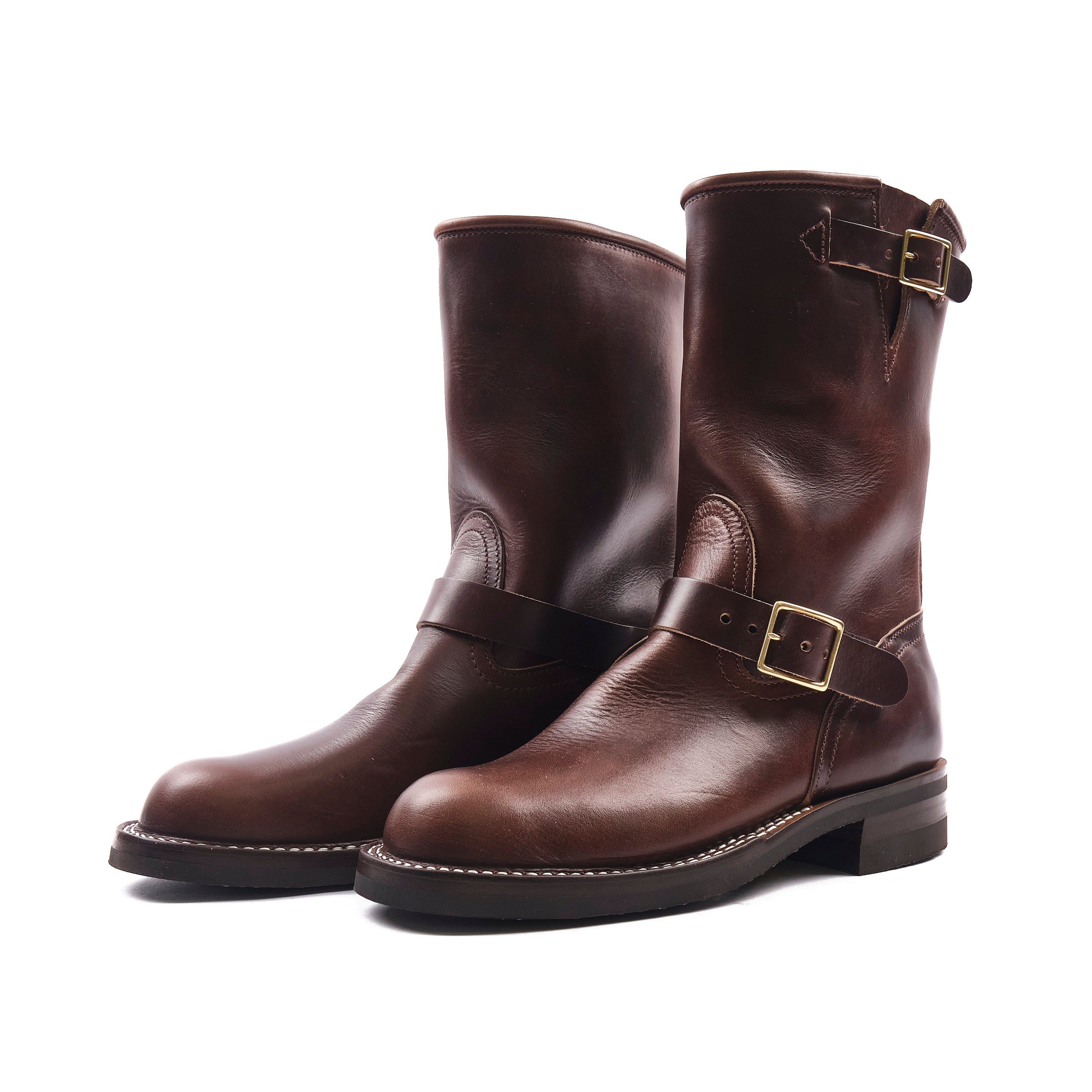NICKS BOOTS - THE BRAKEMAN ENGINEER - HORWEEN BROWN CHROMEXCEL