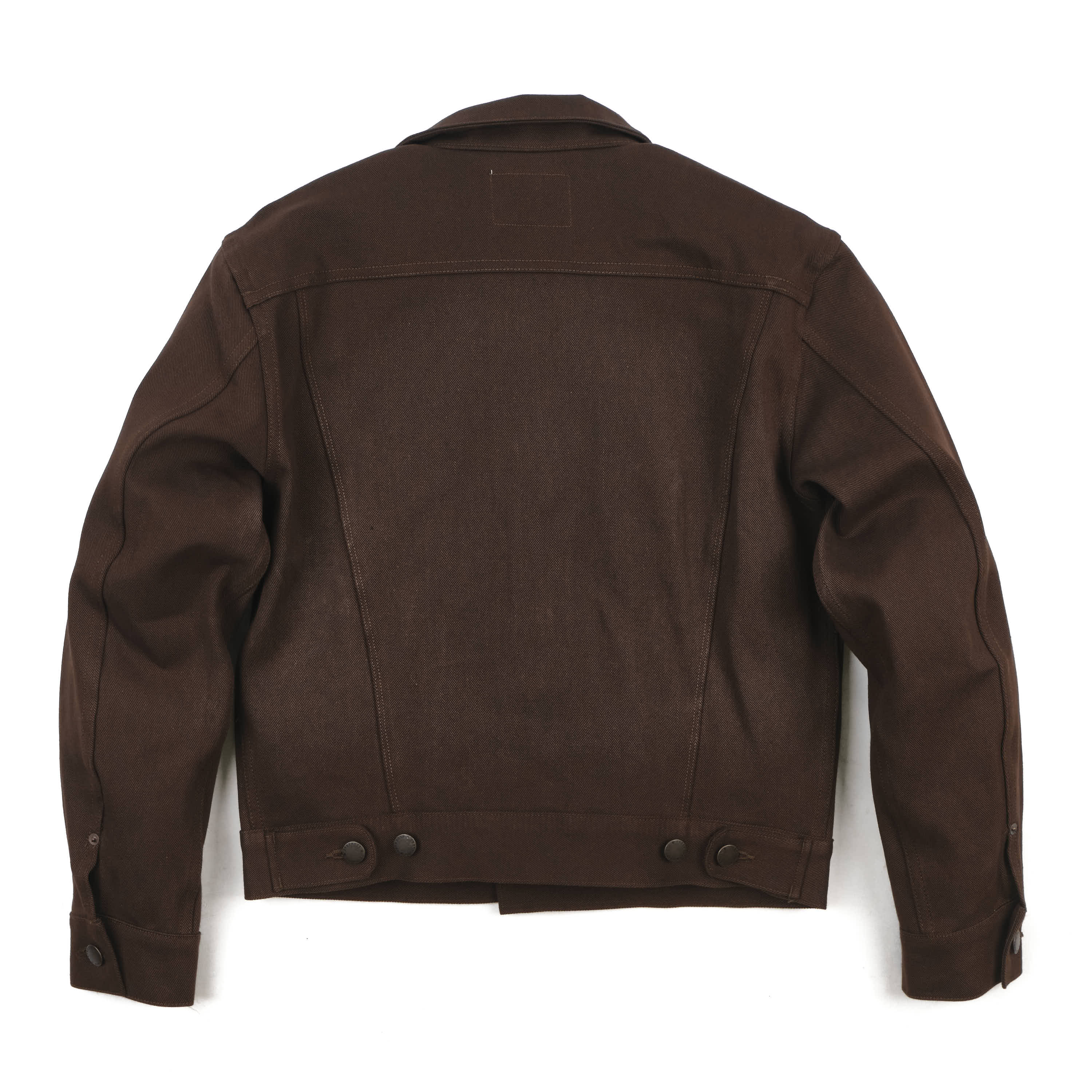 High Low 15 Ounce Dark Brown Denim Jacket