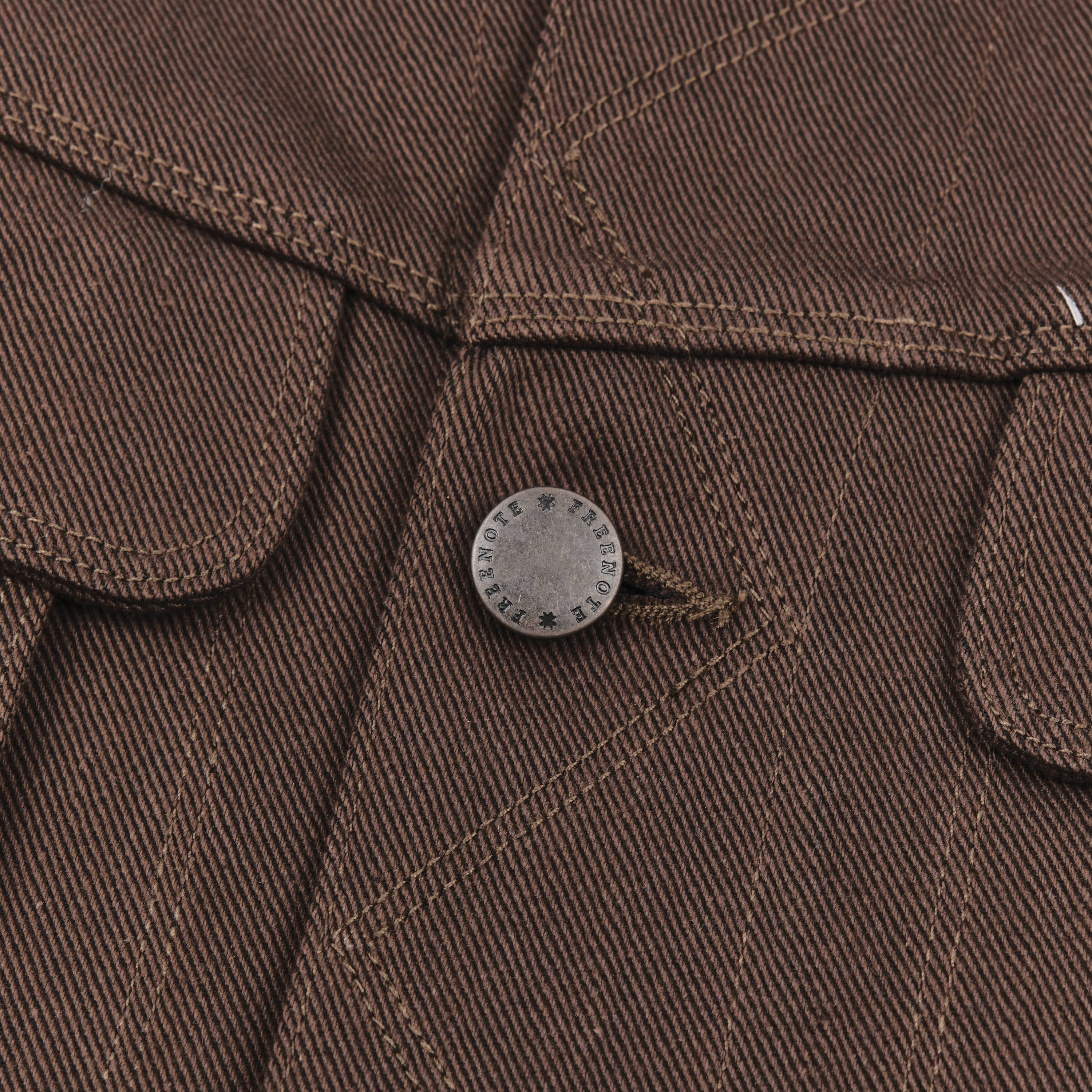 High Low 15 Ounce Dark Brown Denim Jacket