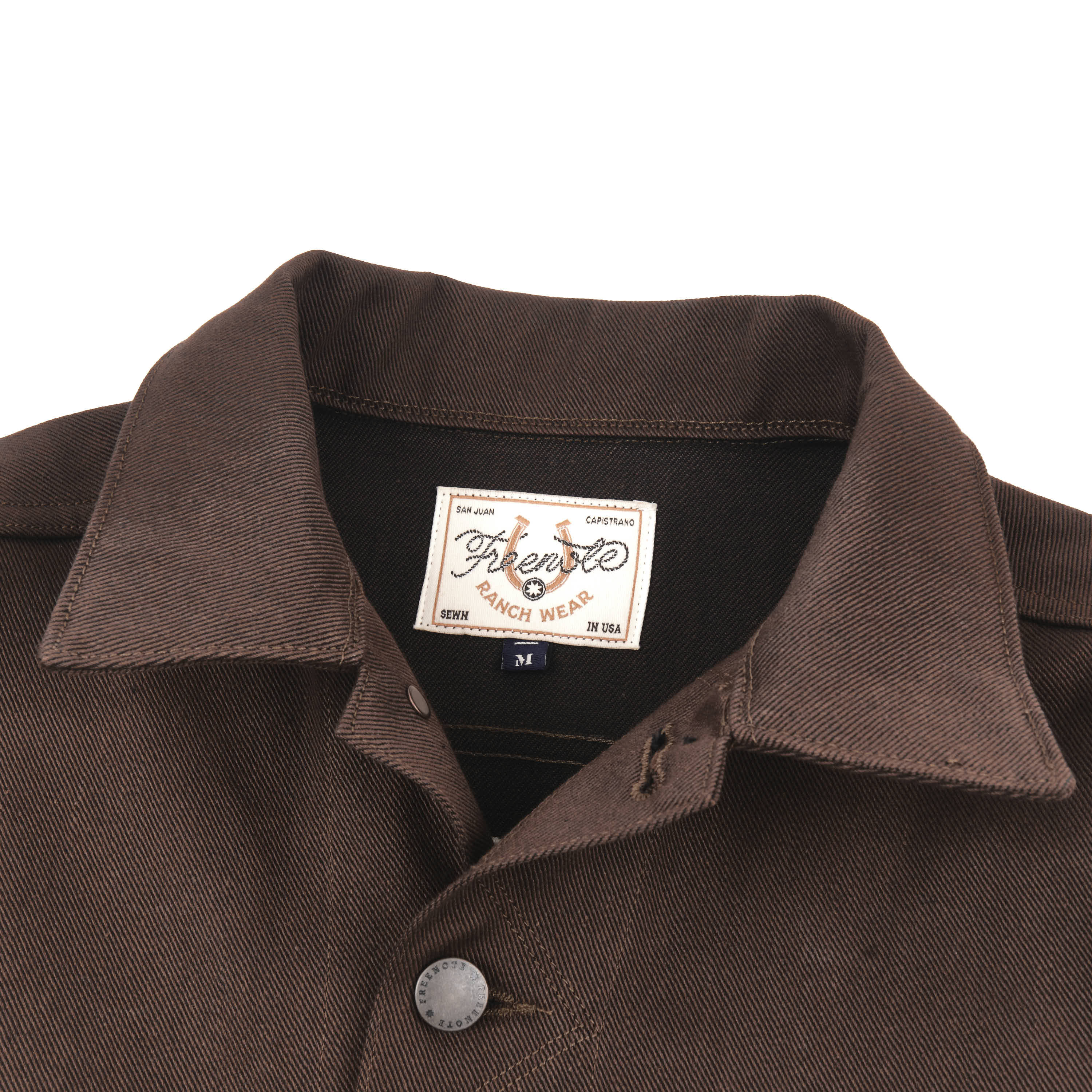 High Low 15 Ounce Dark Brown Denim Jacket