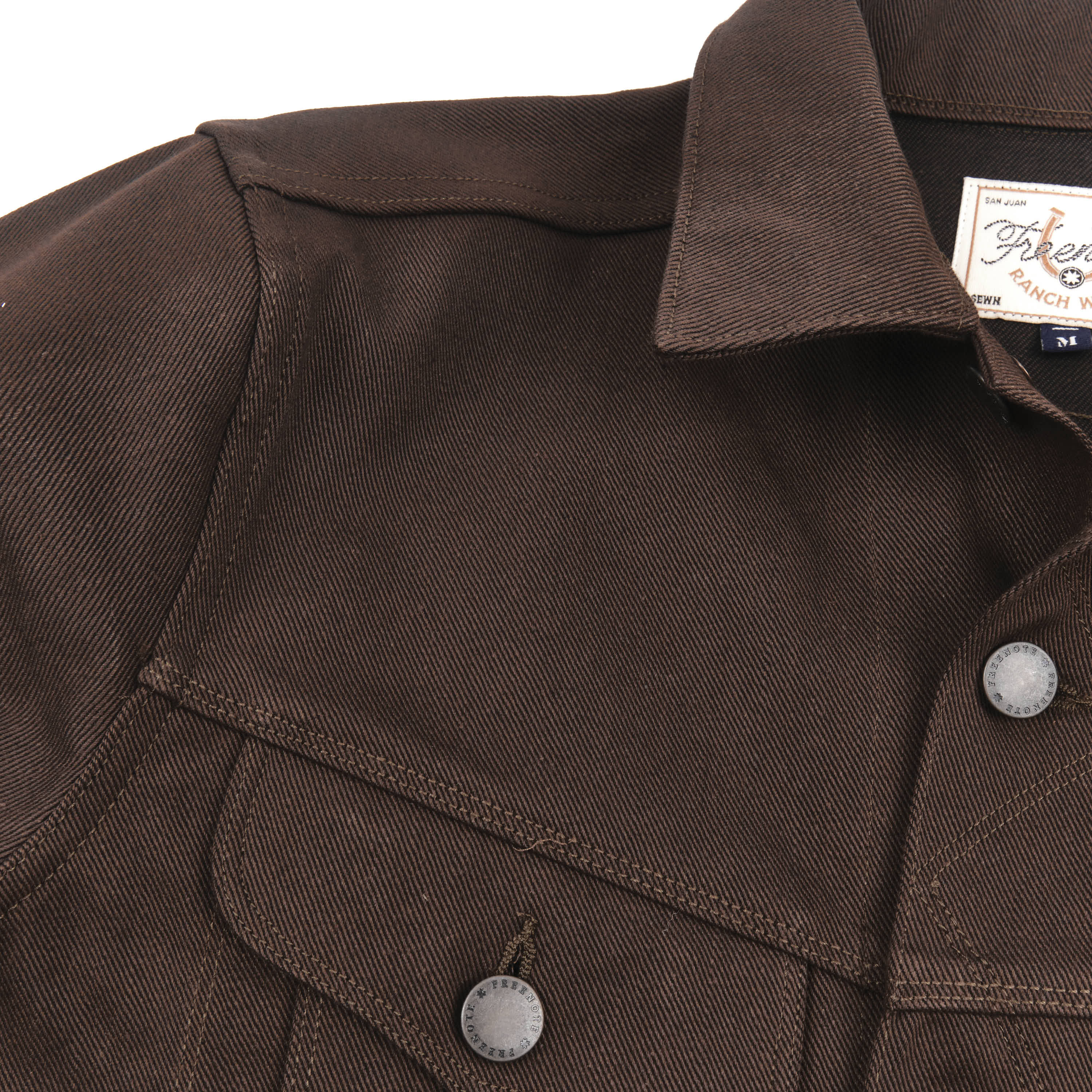 High Low 15 Ounce Dark Brown Denim Jacket