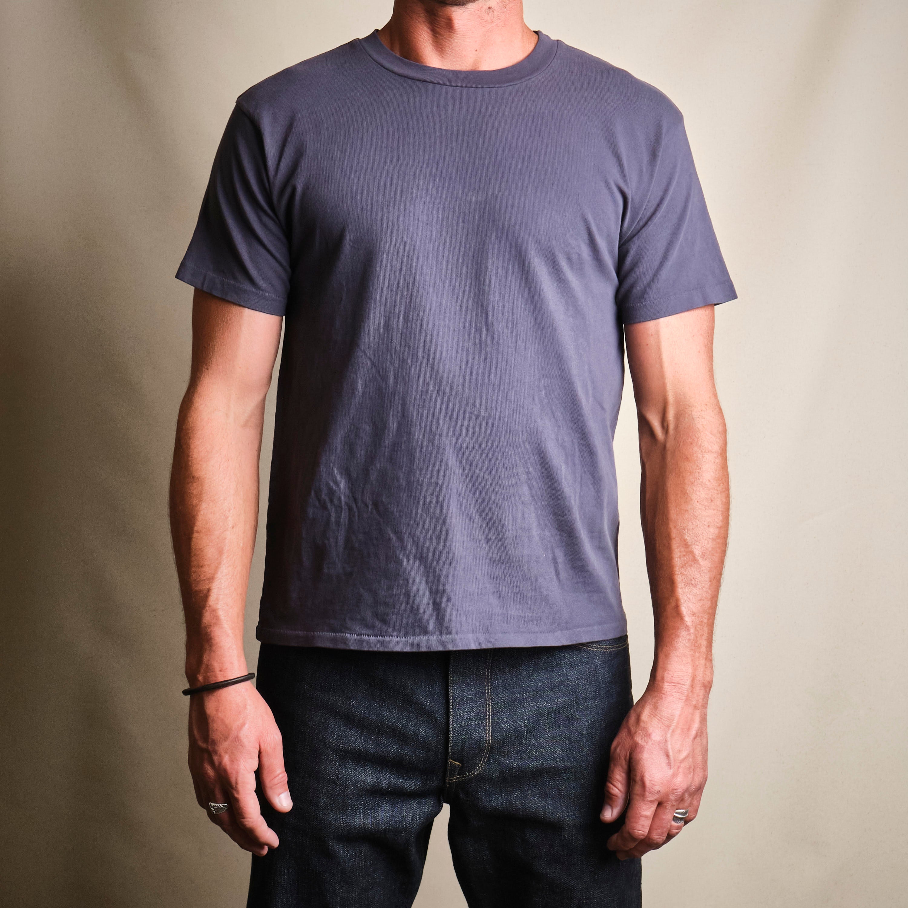 9 ounce Pocketless T-Shirt Vintage Grey Blue