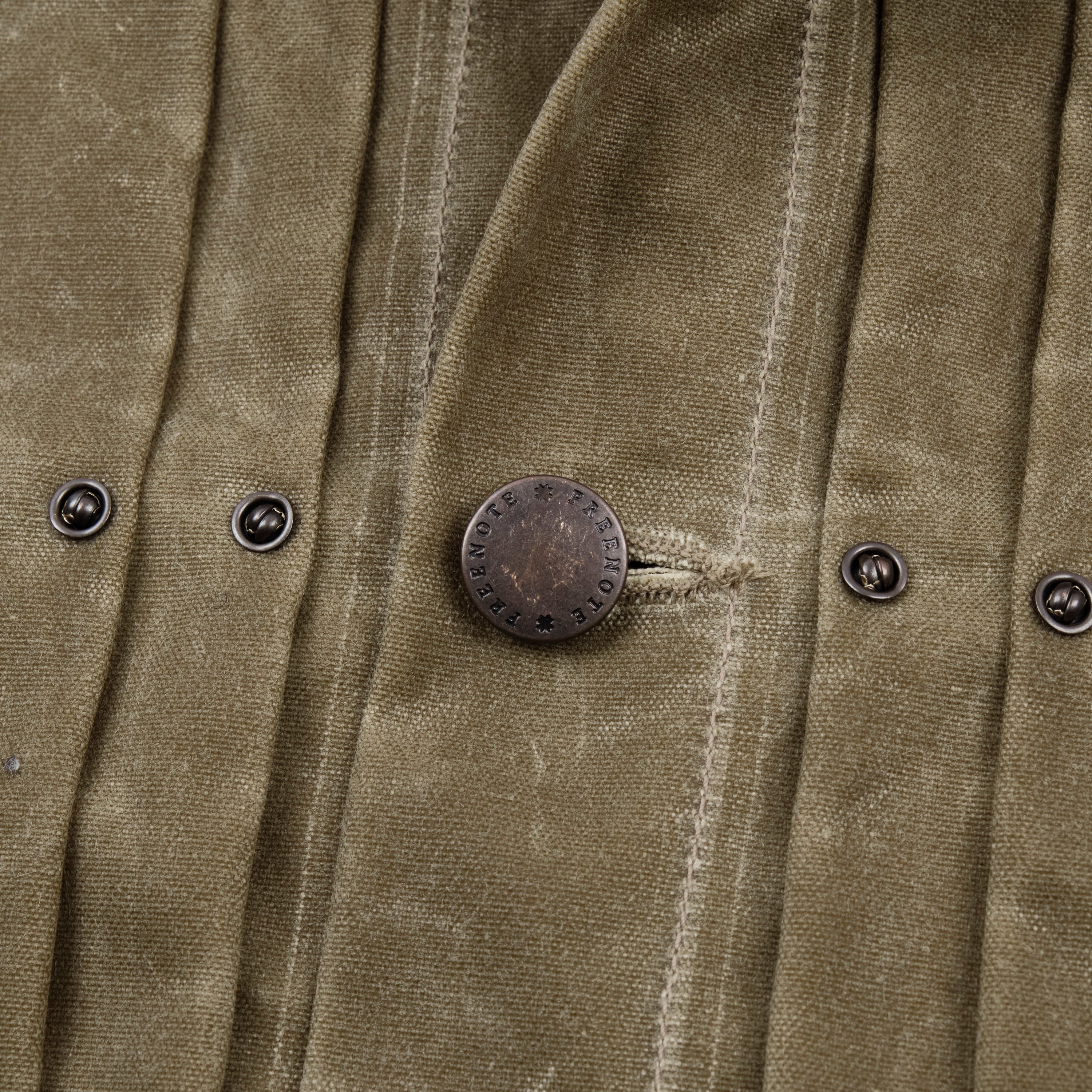 Riders Jacket Waxed Canvas Tobacco Red Interior