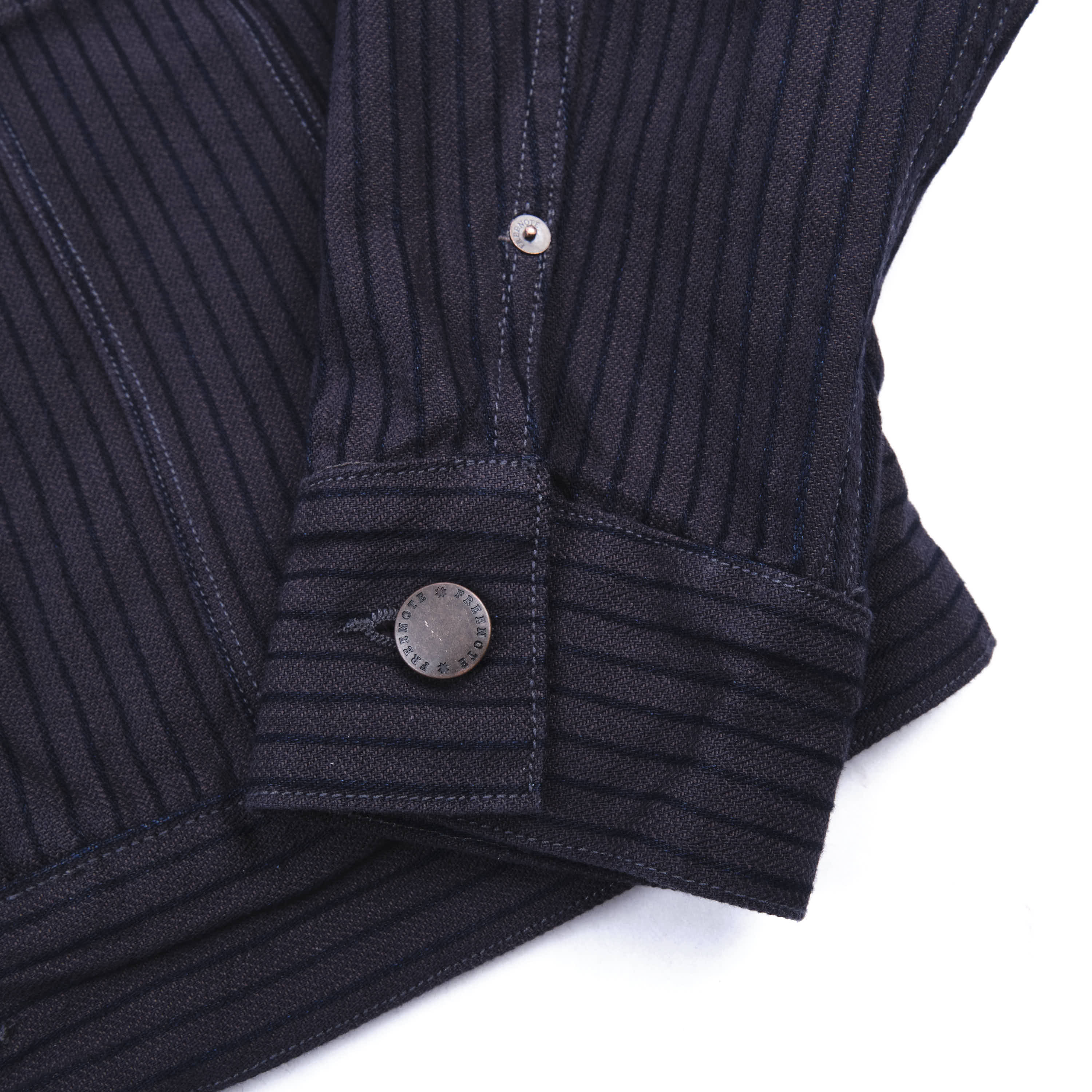 High Low Indigo Herringbone Dobby Jacket