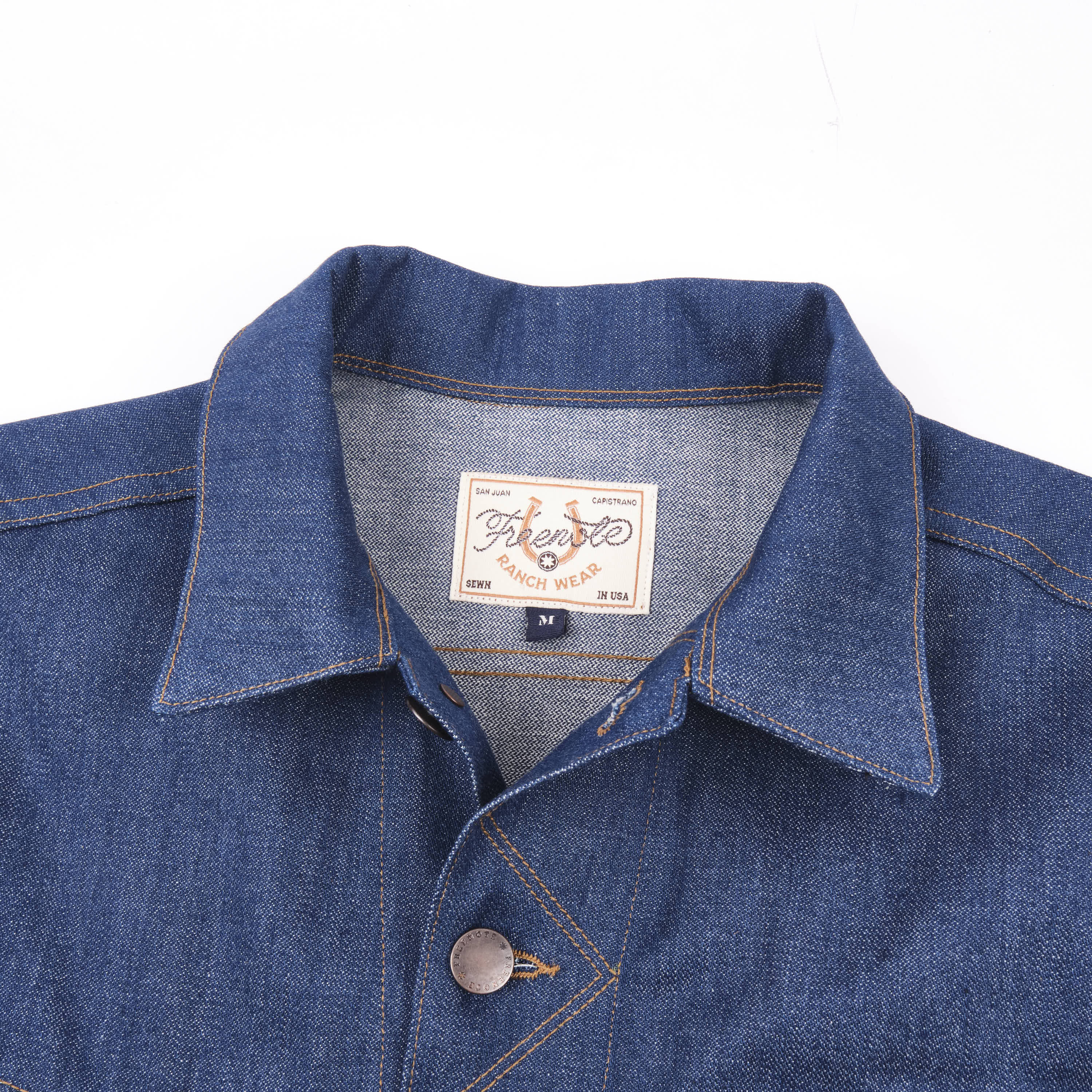 High Low 12 Ounce Vintage Blue Denim Jacket