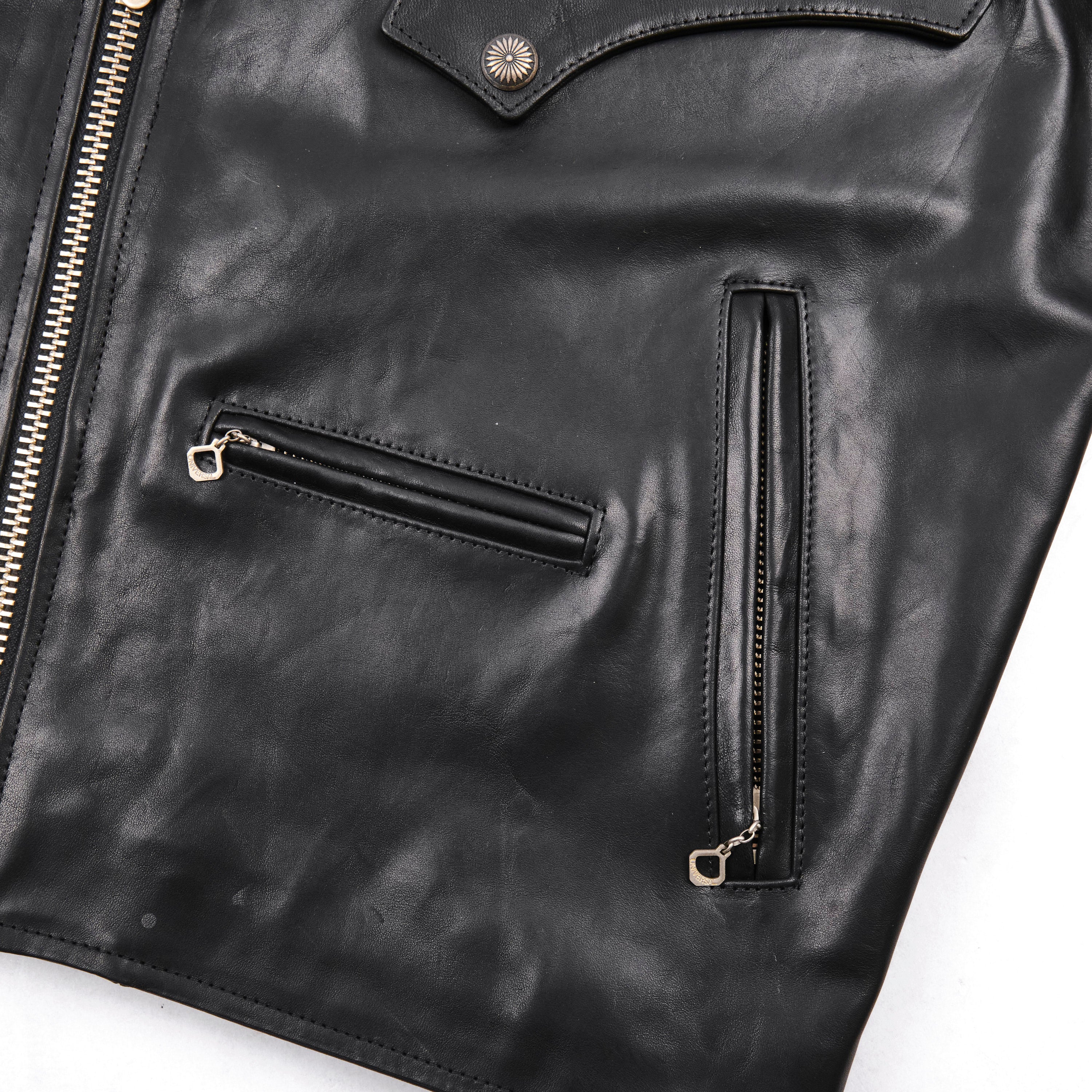 Mooch Moto Jacket Black Bull Leather