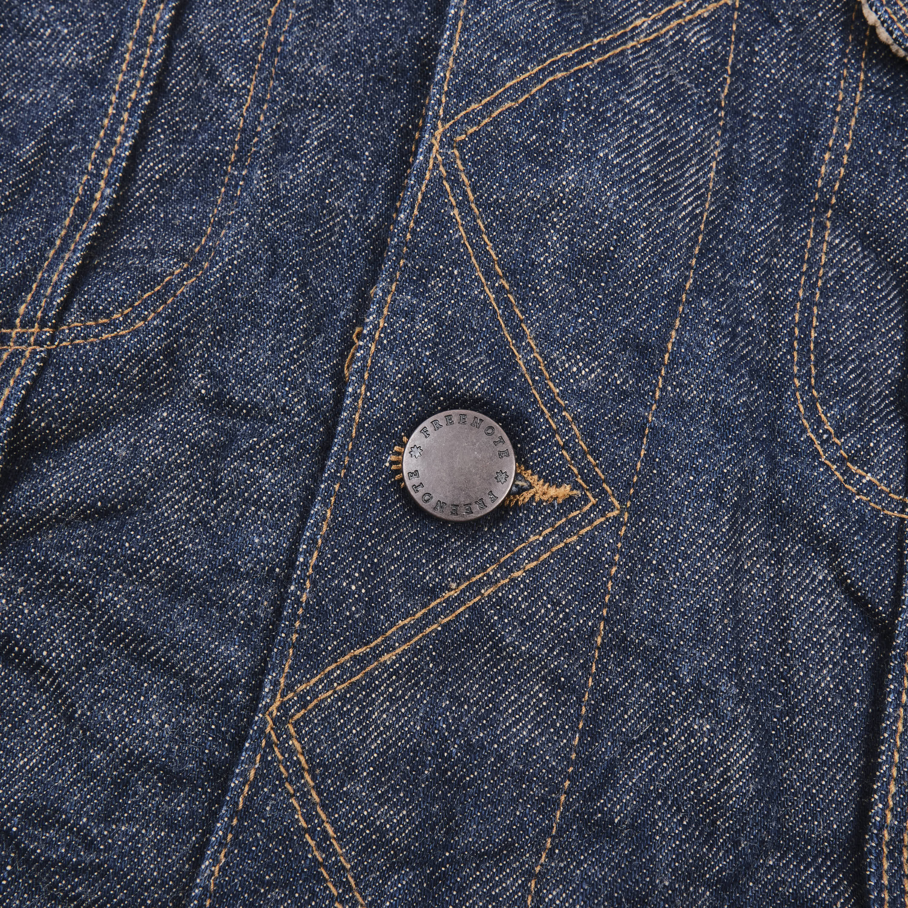 High Low 13 Ounce Natural Indigo Rinsed Jacket