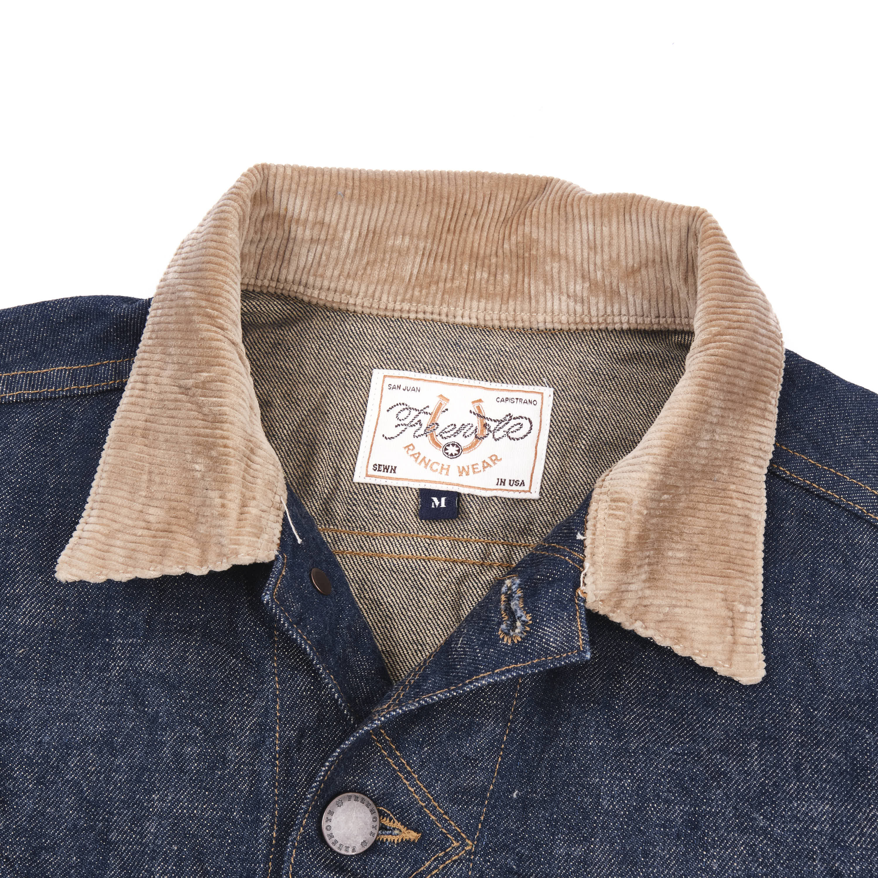 High Low 13 Ounce Natural Indigo Rinsed Jacket