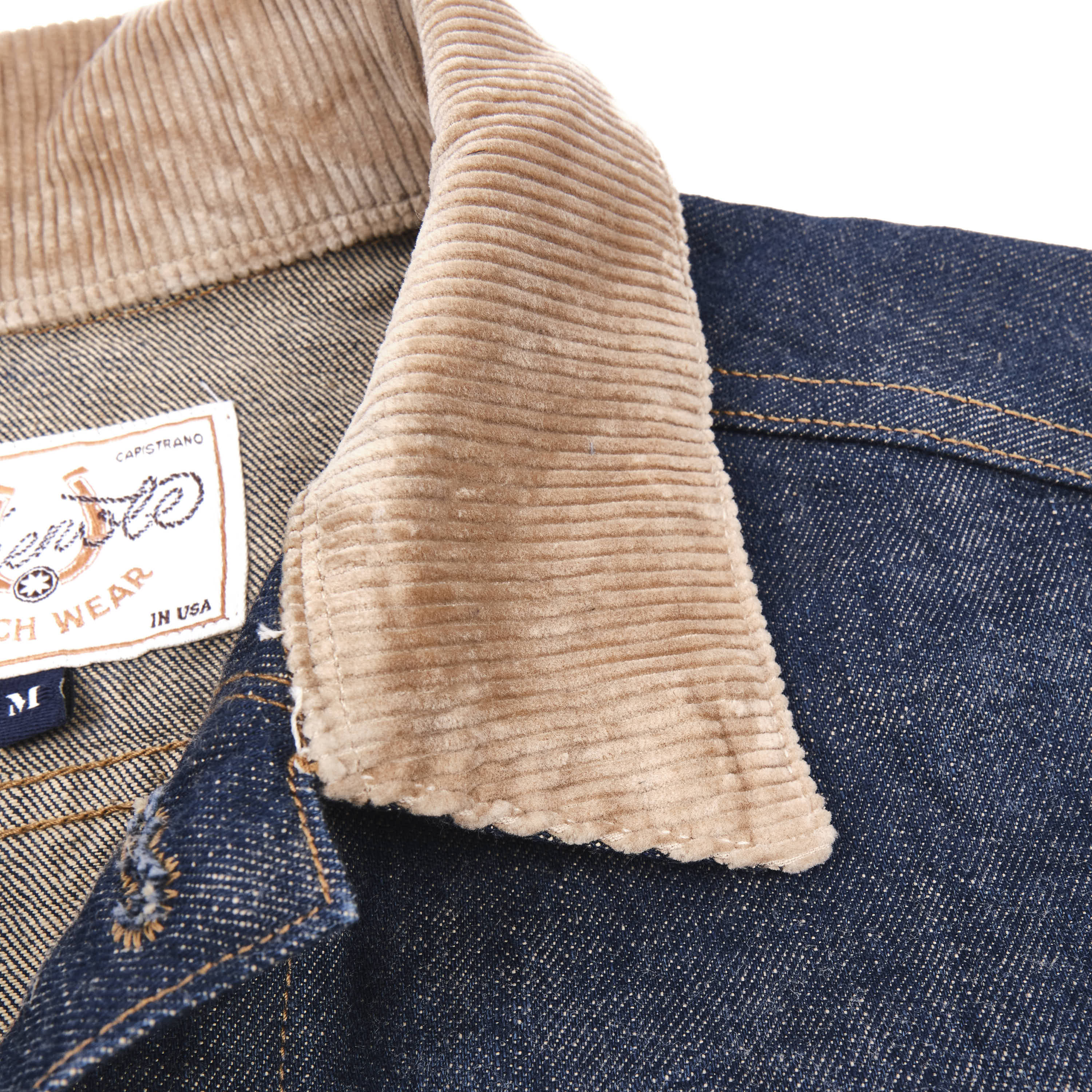 High Low 13 Ounce Natural Indigo Rinsed Jacket