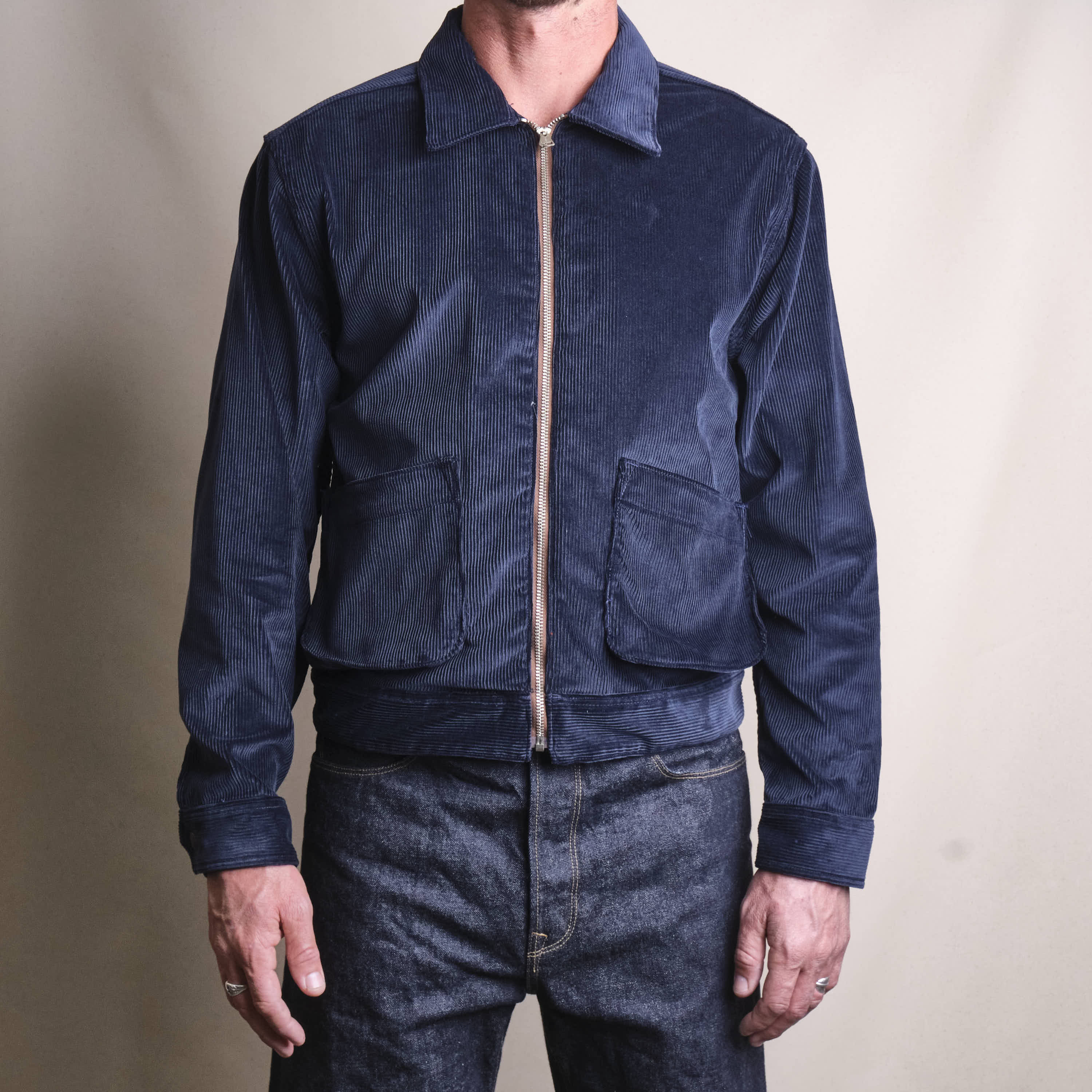 Meeks Jacket Navy Corduroy