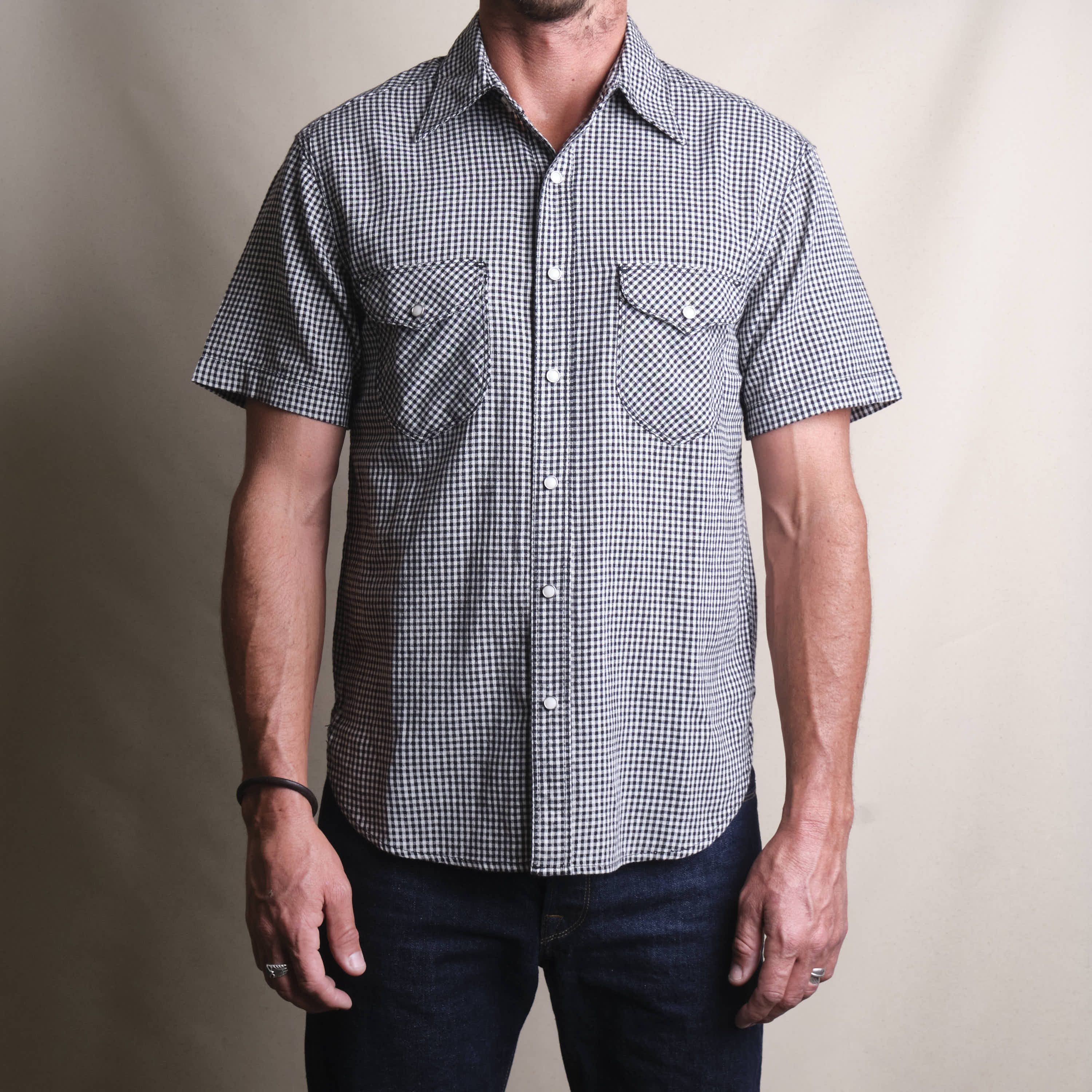 Bodie S/S Black Gingham