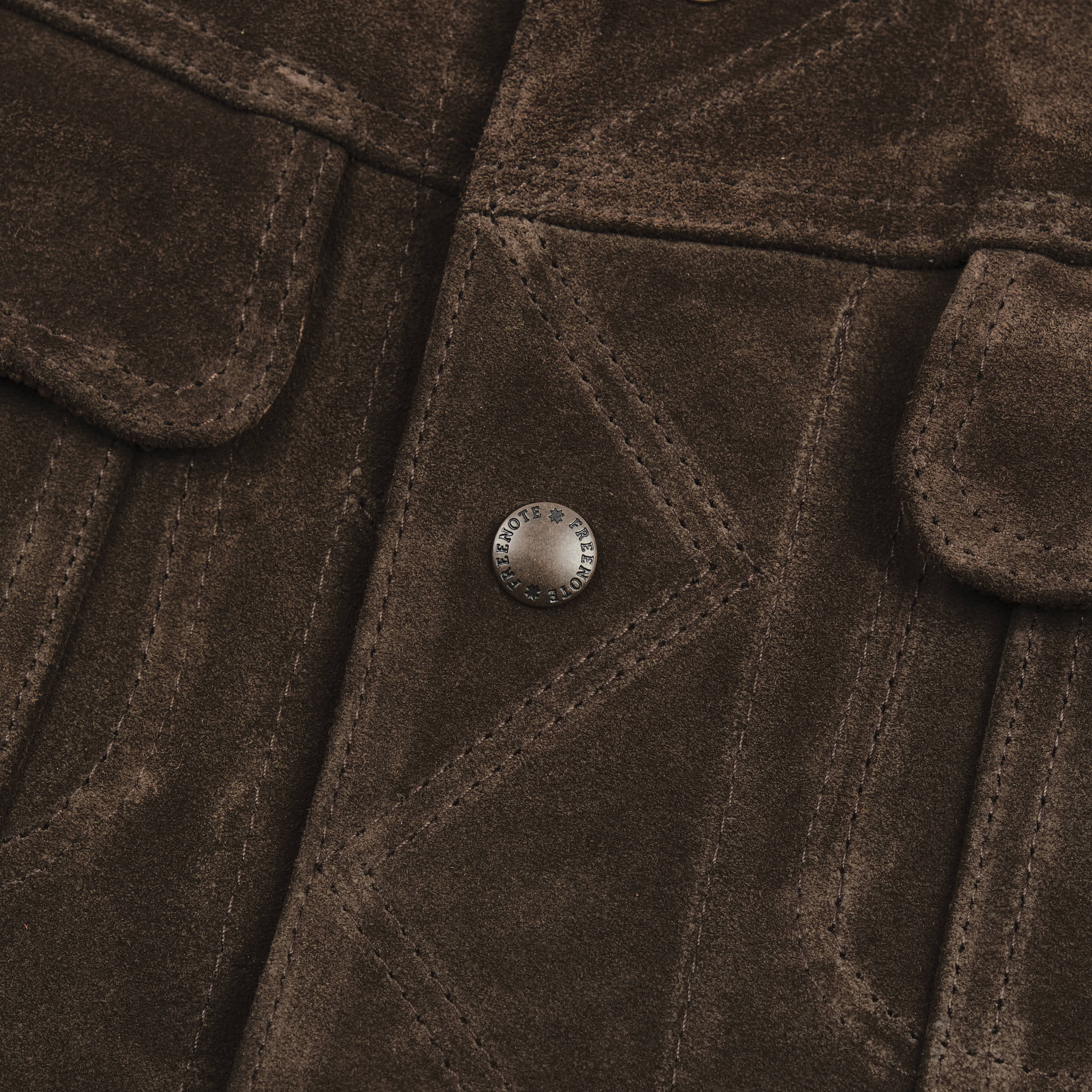 High Low 1.4mm Chocolate Suede Jacket