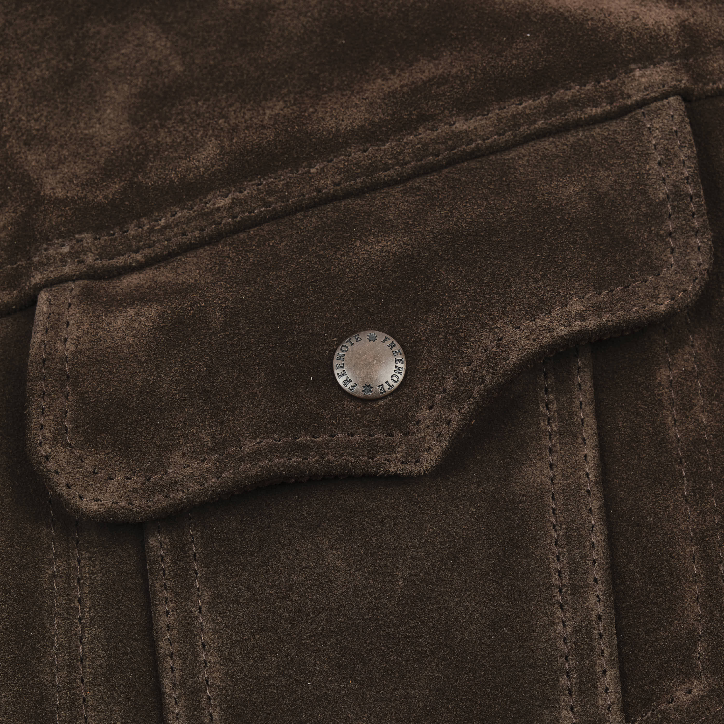 High Low 1.4mm Chocolate Suede Jacket