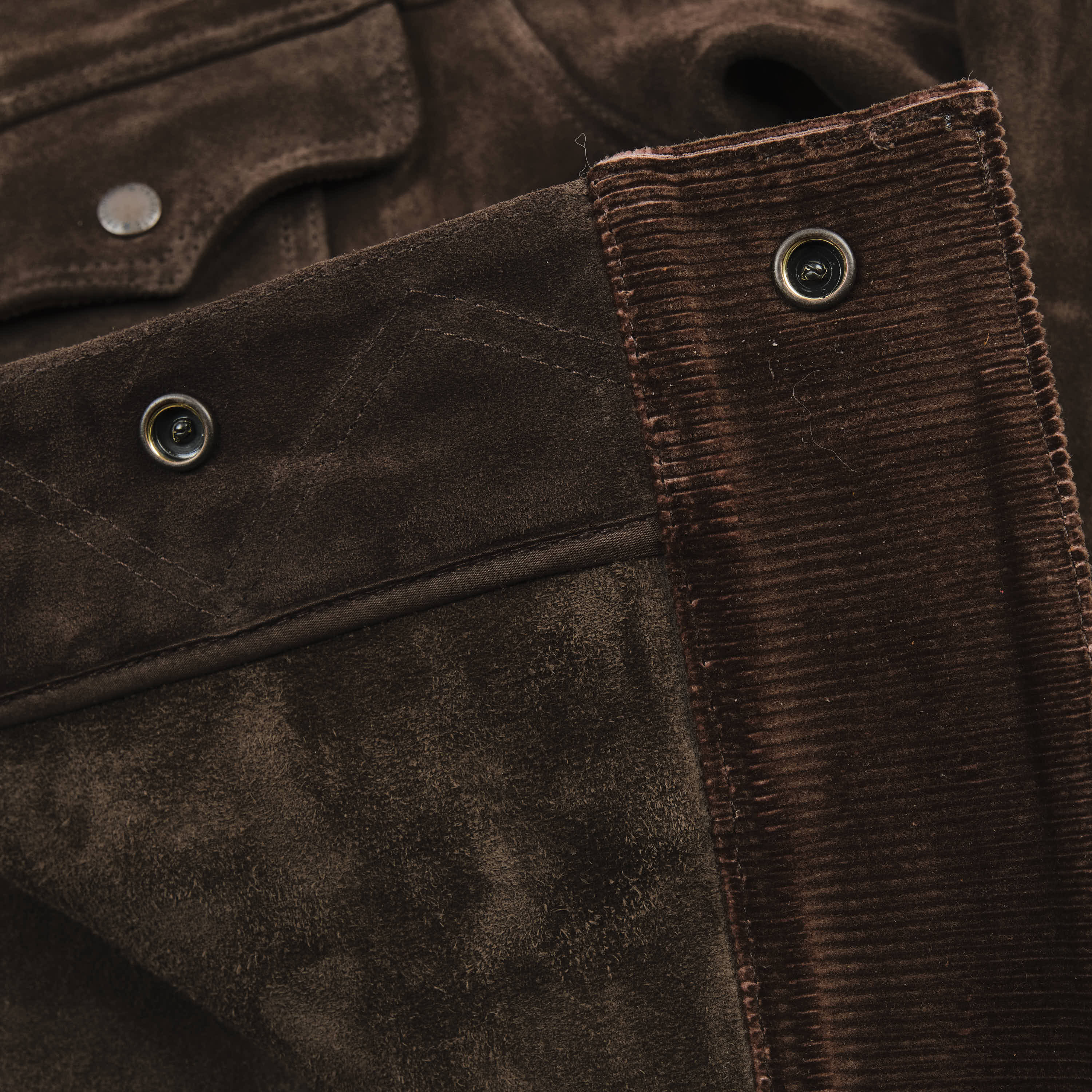 High Low 1.4mm Chocolate Suede Jacket