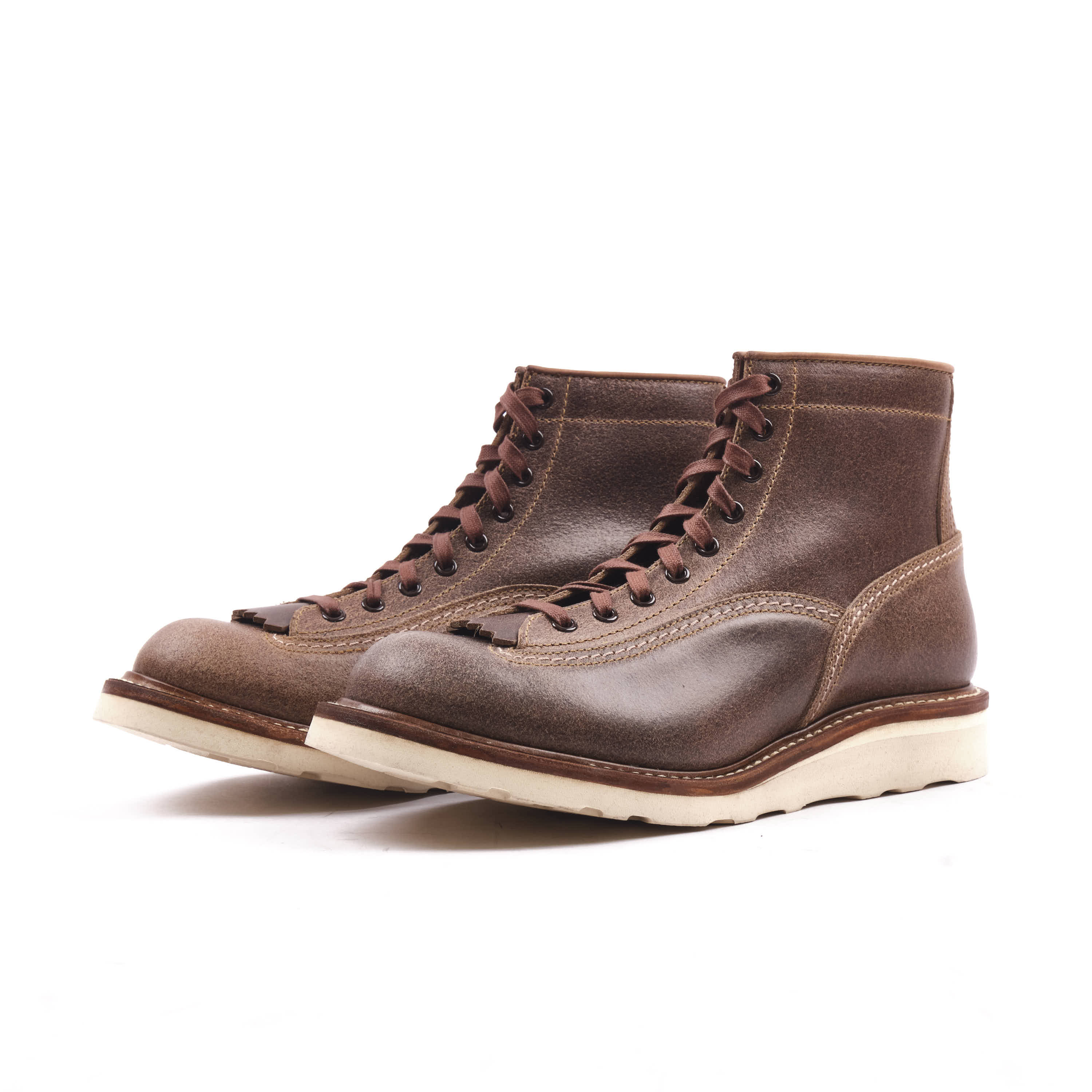 John Lofgren Donkey Puncher Boots - Horween Natural Waxed Flesh