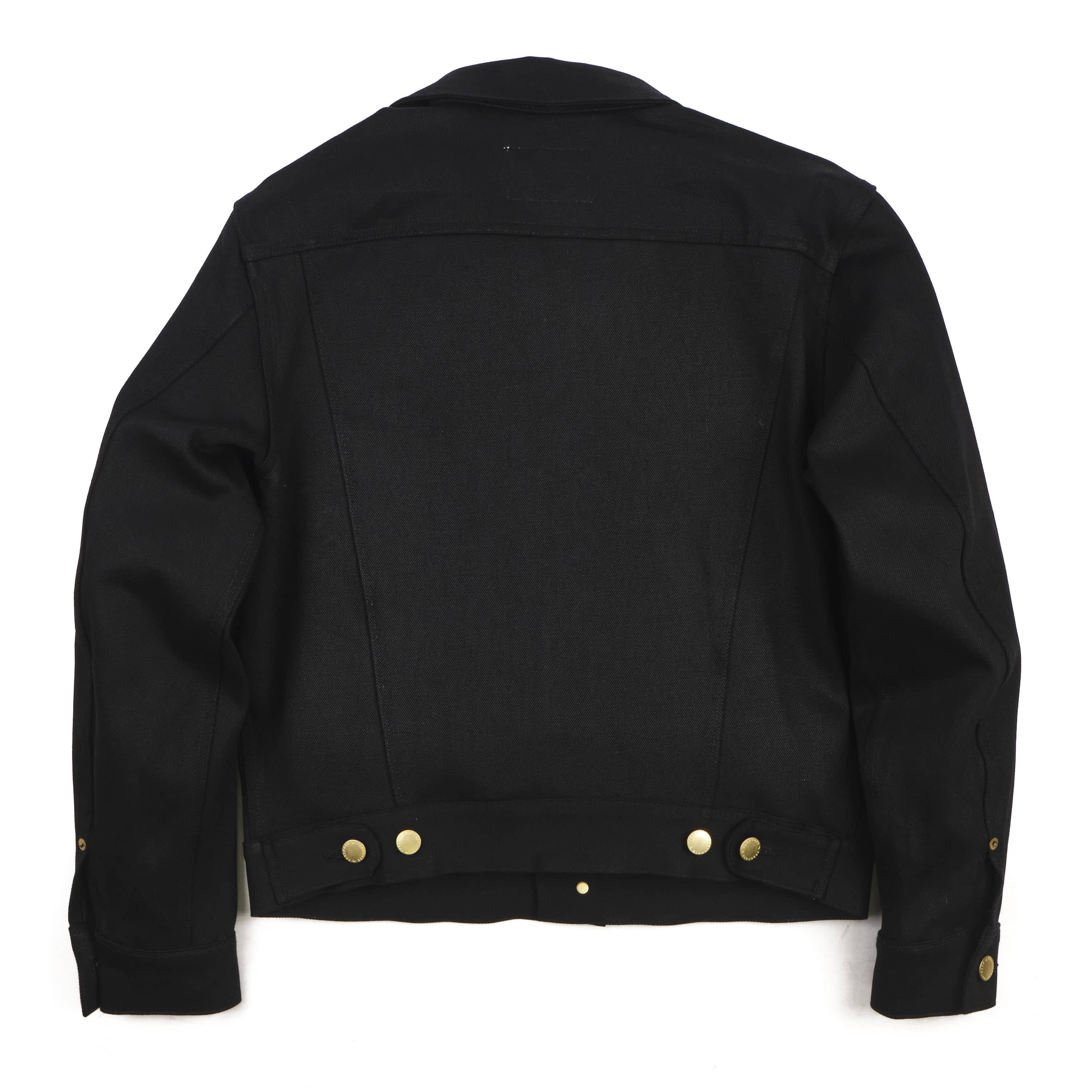 High Low 15.75 Ounce Black Denim Jacket
