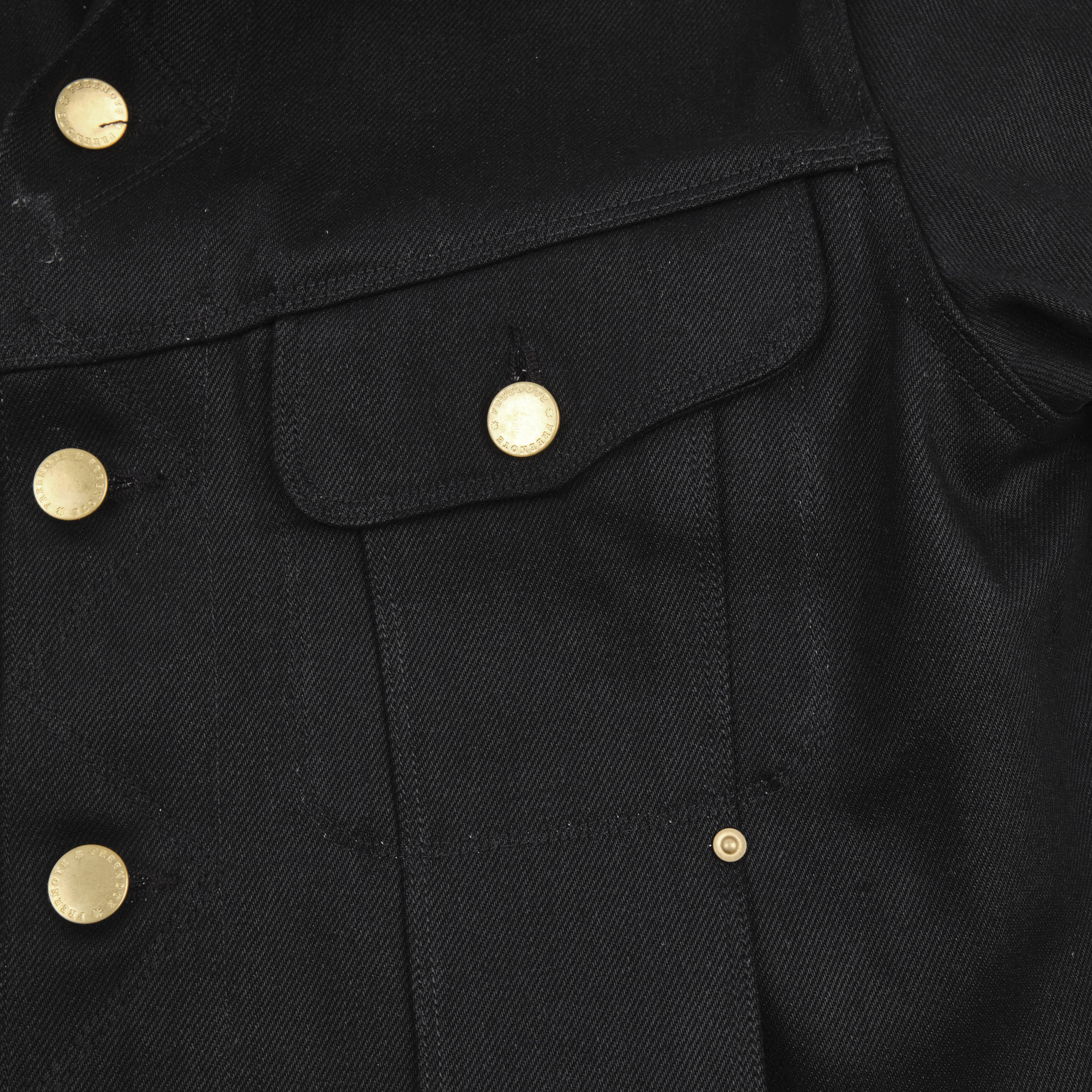 High Low 15.75 Ounce Black Denim Jacket
