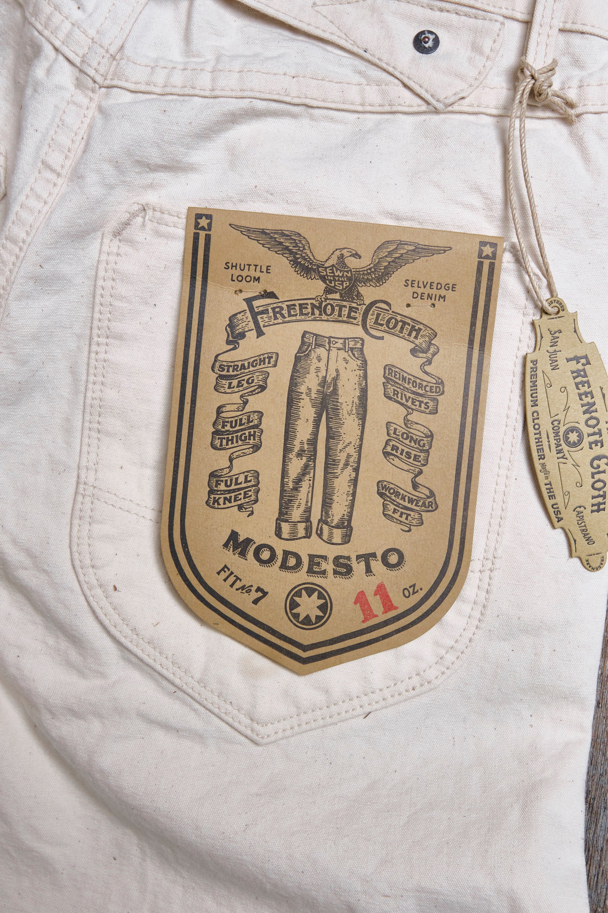 Modesto Buckleback 11 Ounce Natural Rinsed Canvas