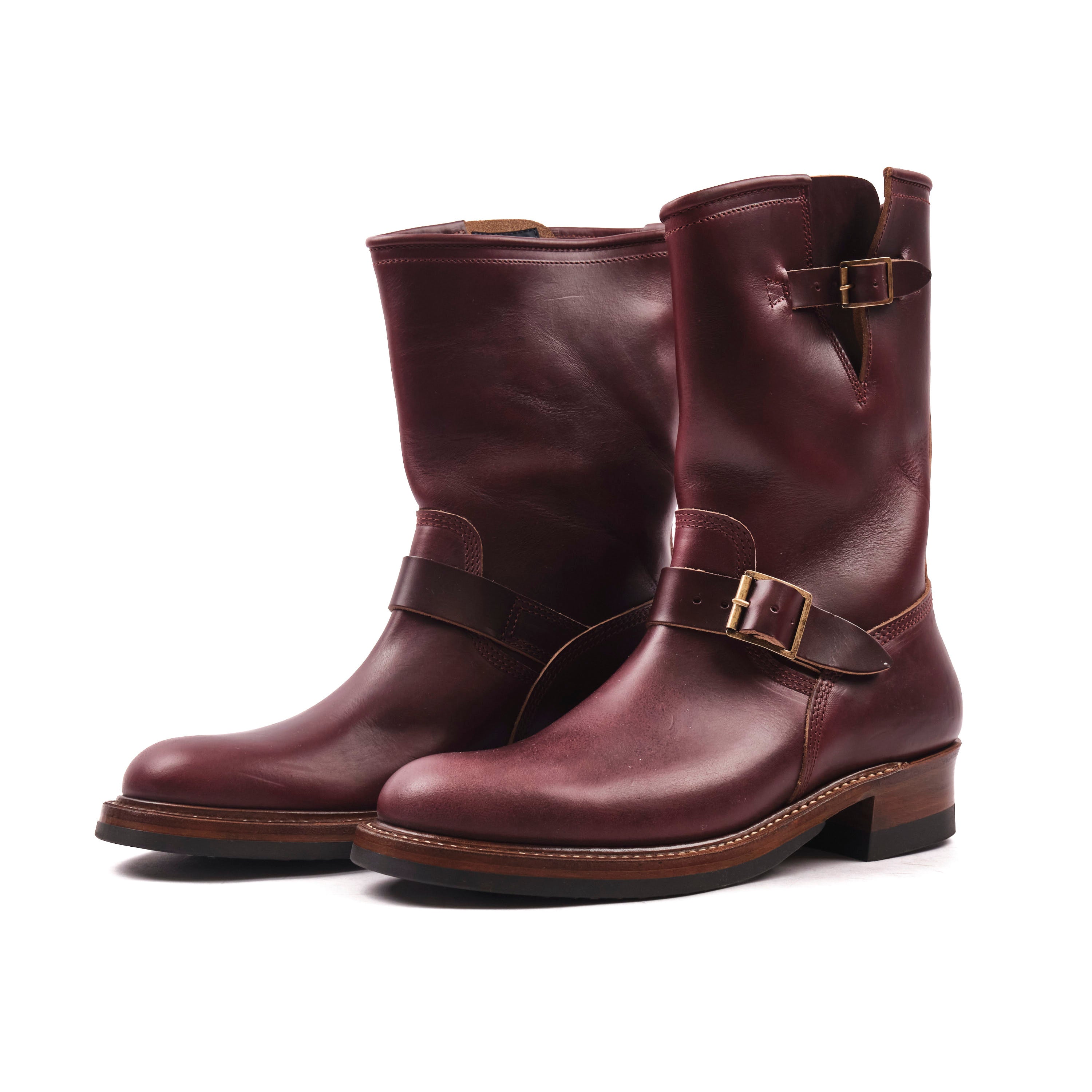 John Lofgren Wabash Engineer Boots Horween Chromexcel Burgundy