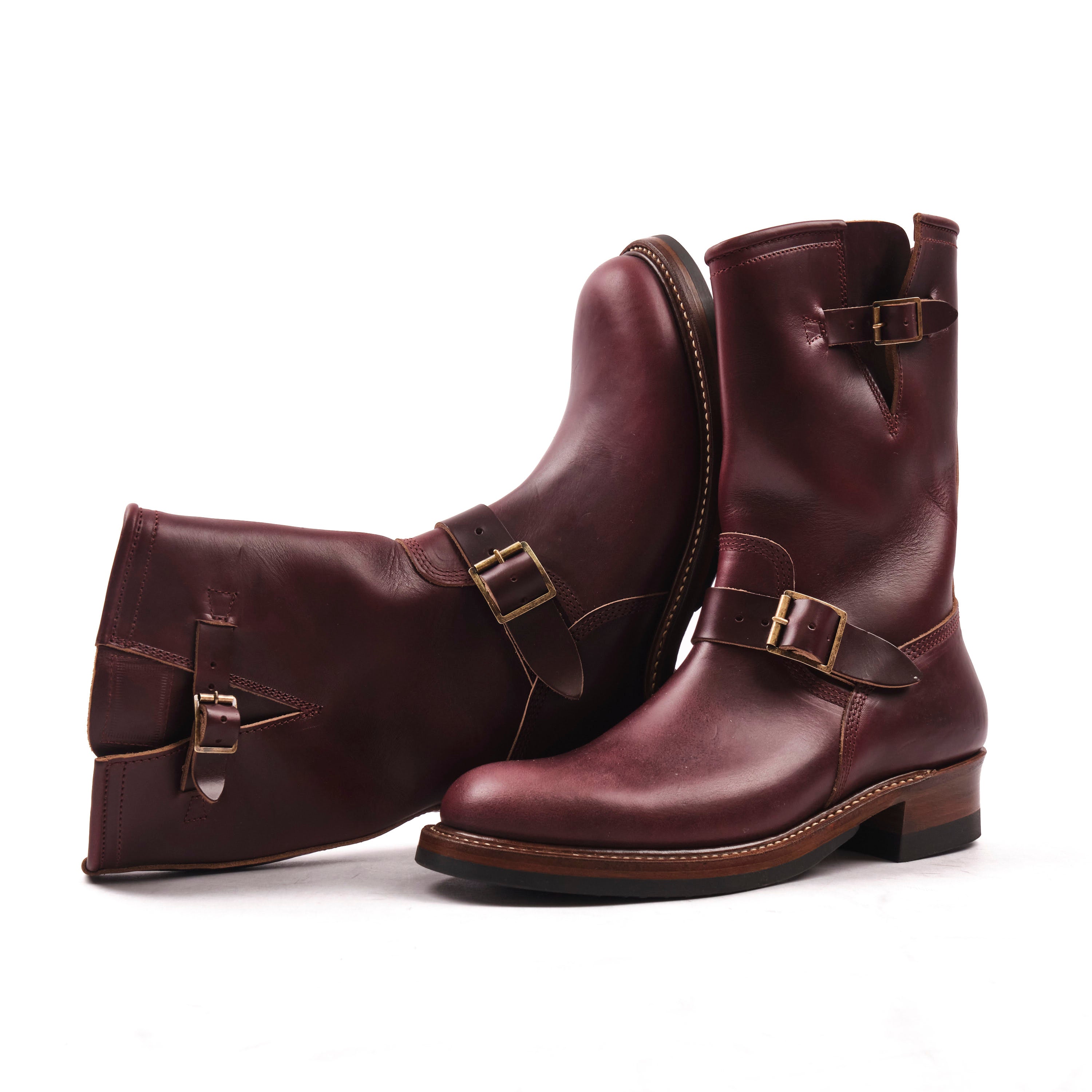 John Lofgren Wabash Engineer Boots Horween Chromexcel Burgundy