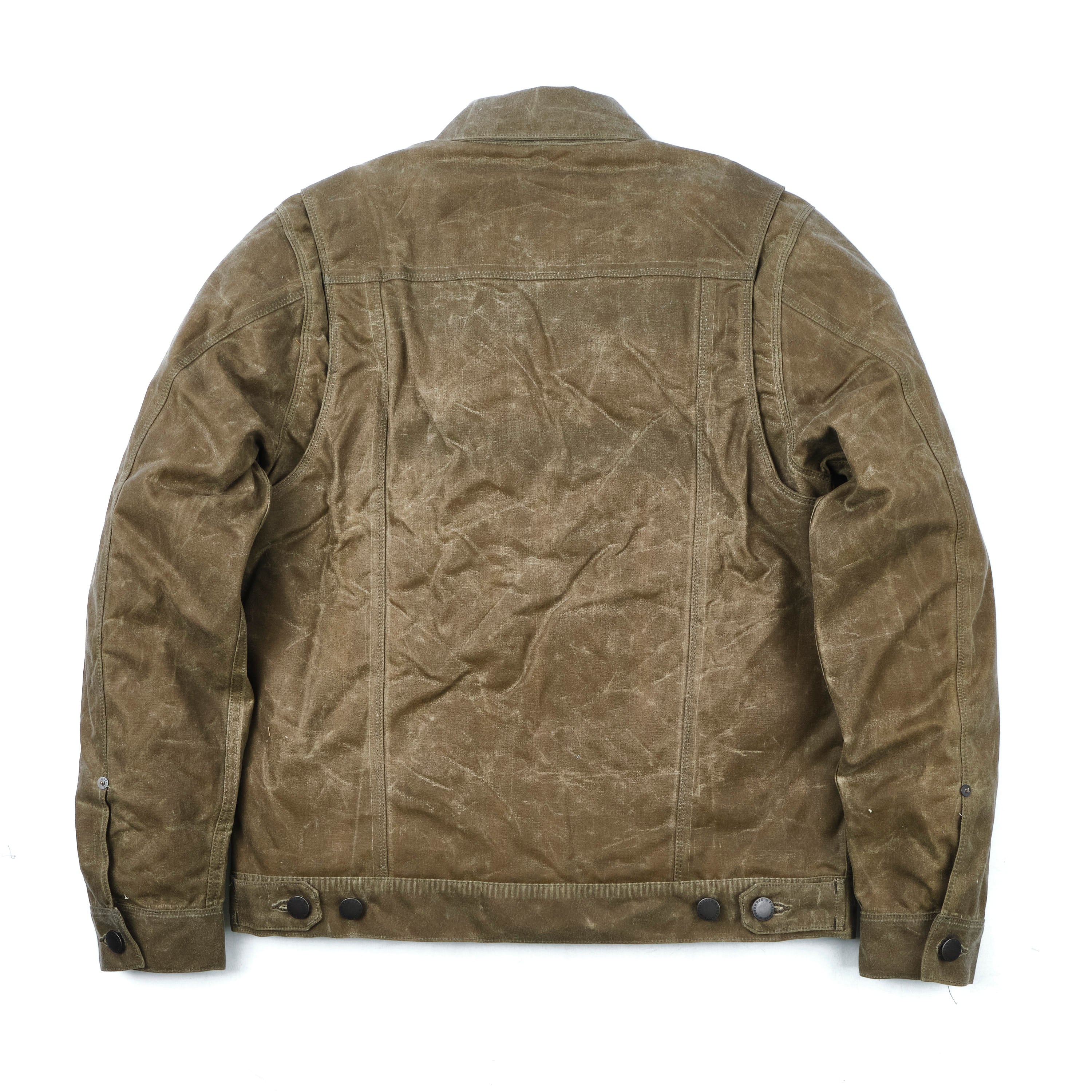Riders Jacket Waxed Canvas Tobacco Brown Interior