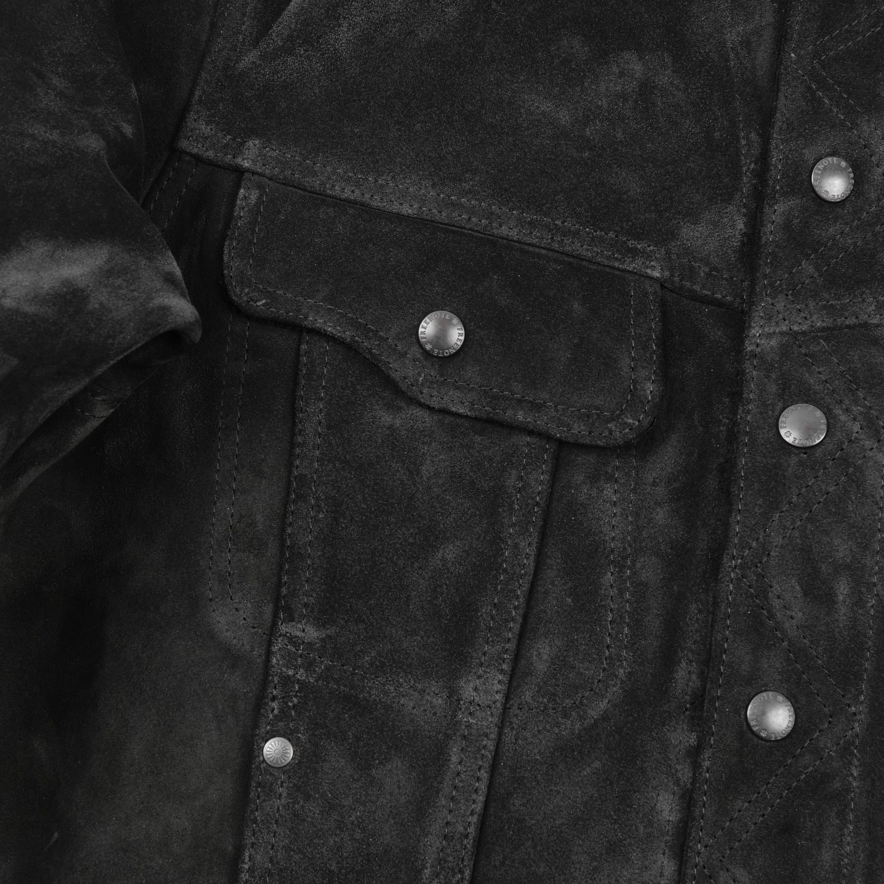 High Low 1.4mm Black Suede Jacket