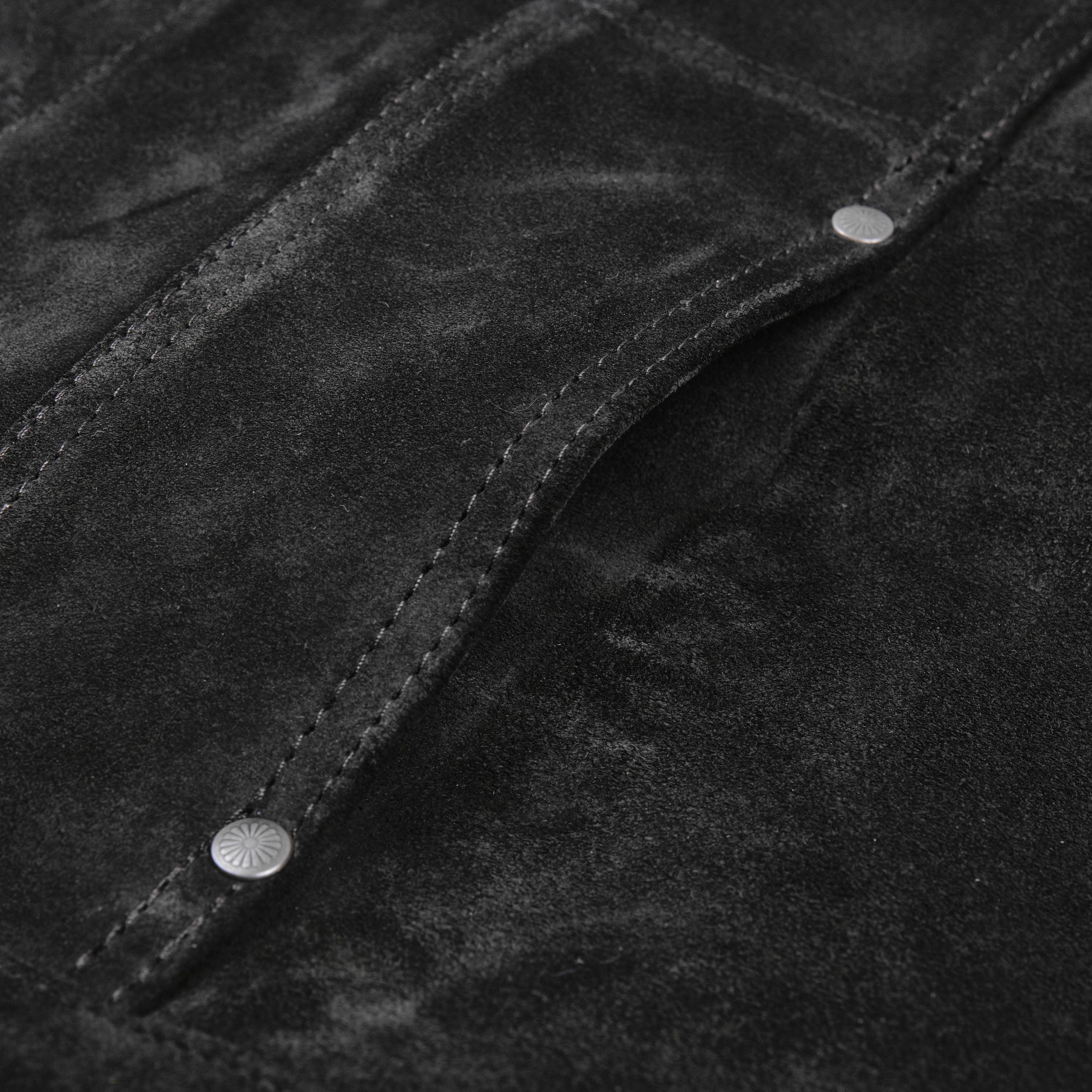 High Low 1.4mm Black Suede Jacket