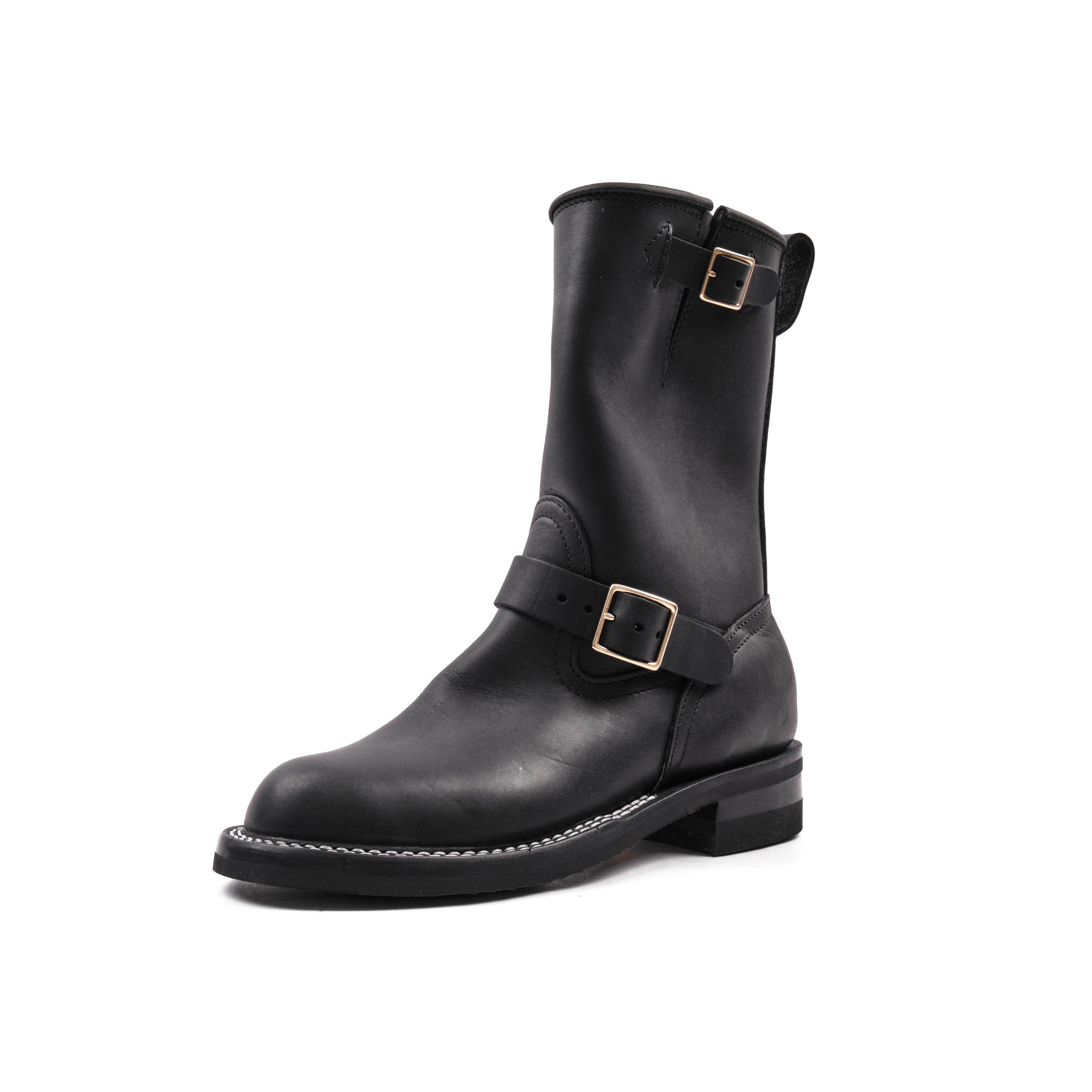 NICKS BOOTS - THE BRAKEMAN ENGINEER - HORWEEN SPOKANE BLACK