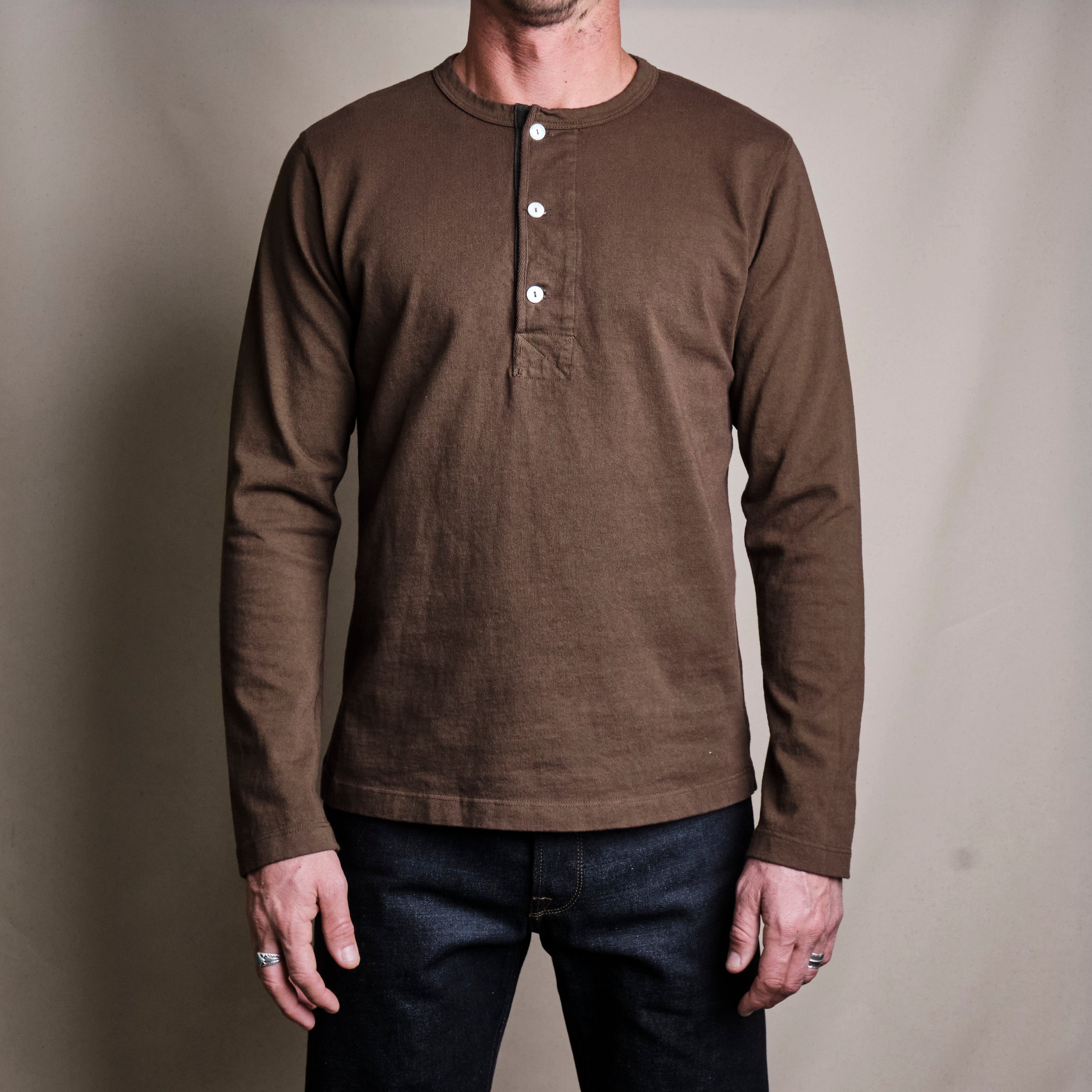 13 Ounce Henley L/S Cedar