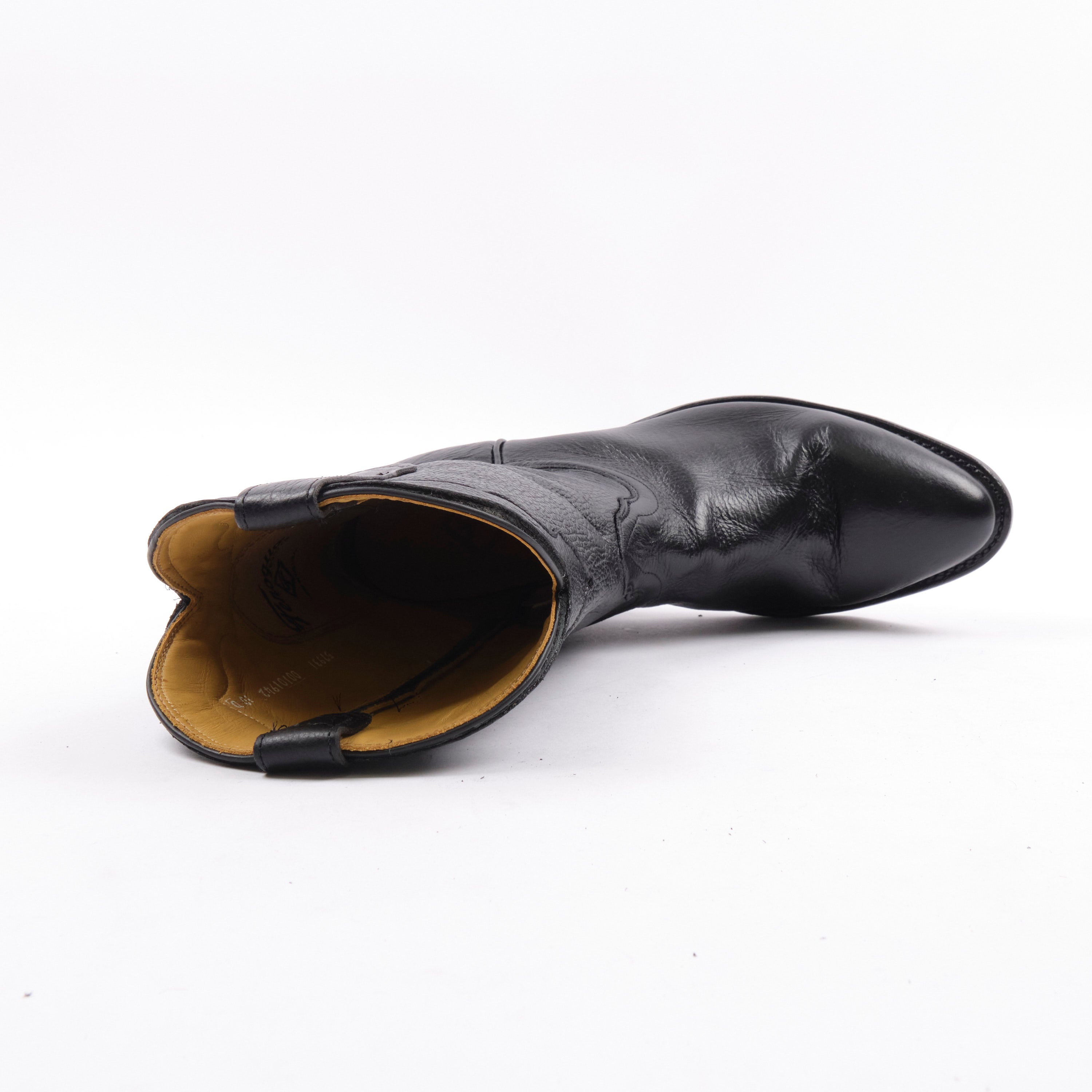 Freenote Cloth x Fenoglio Boot Co. - Black Deerskin Cowboy Boot