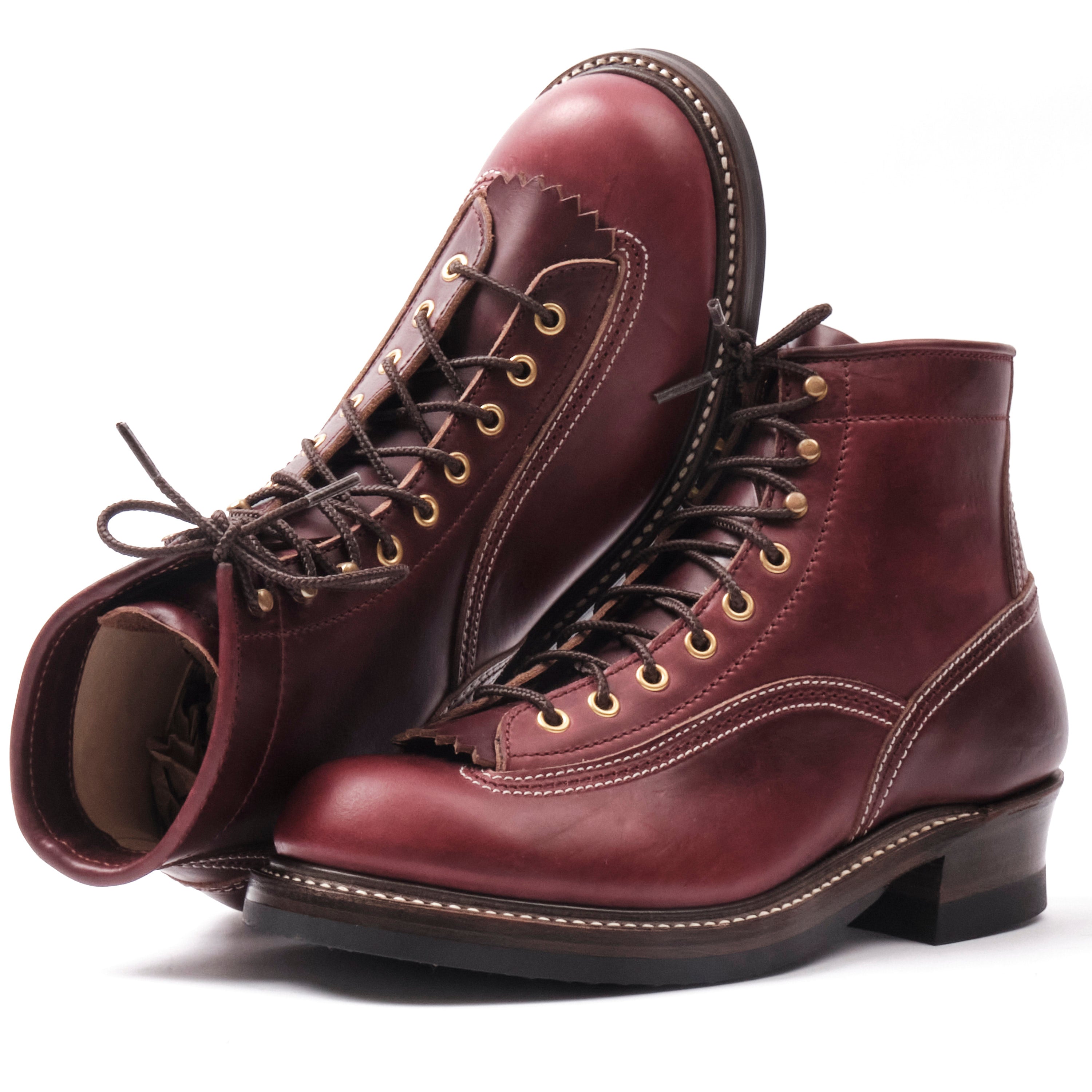 John Lofgren Donkey Puncher Boots Horween Burgundy Chromexcel