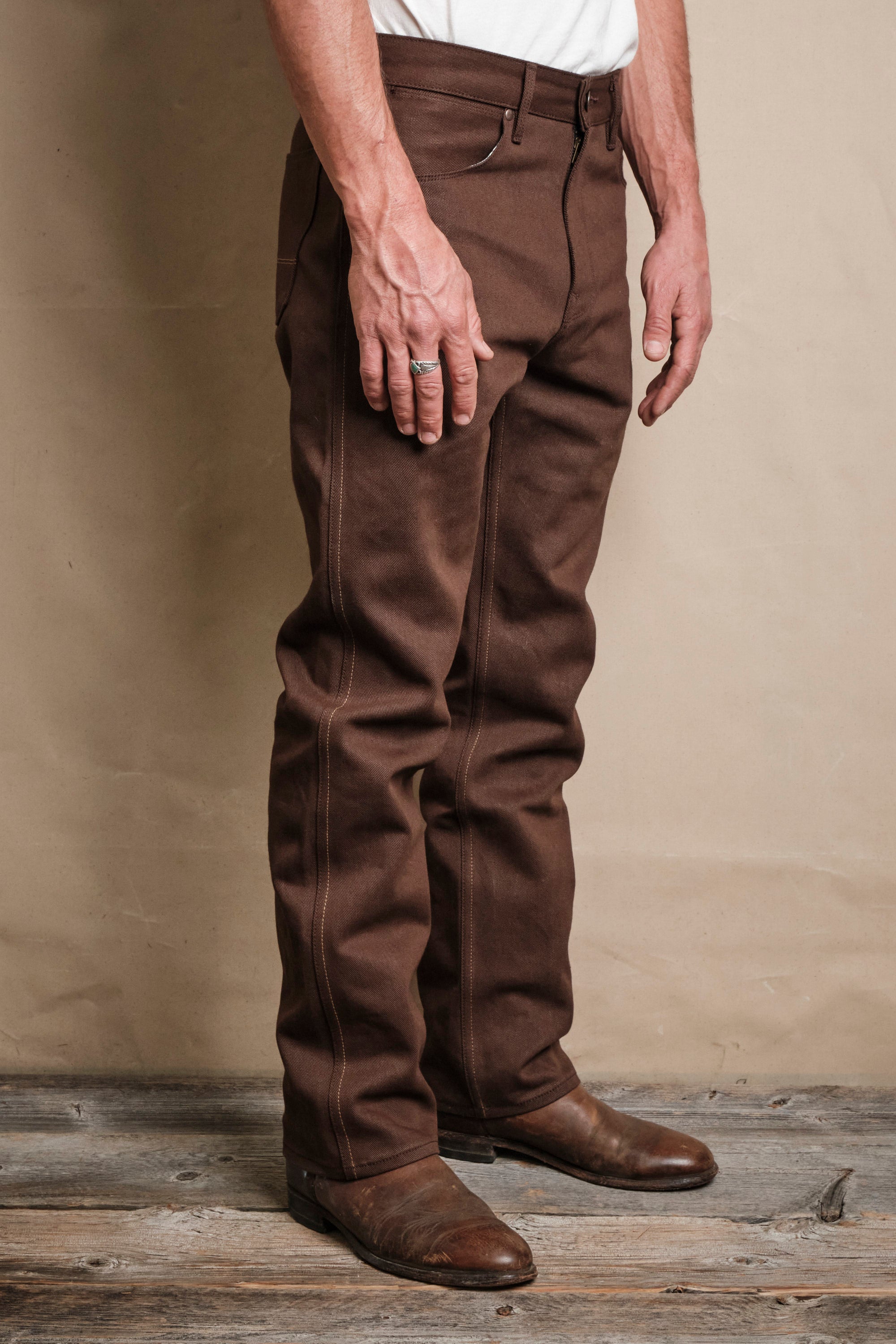 Wilkes Western 15 Ounce Dark Brown Denim