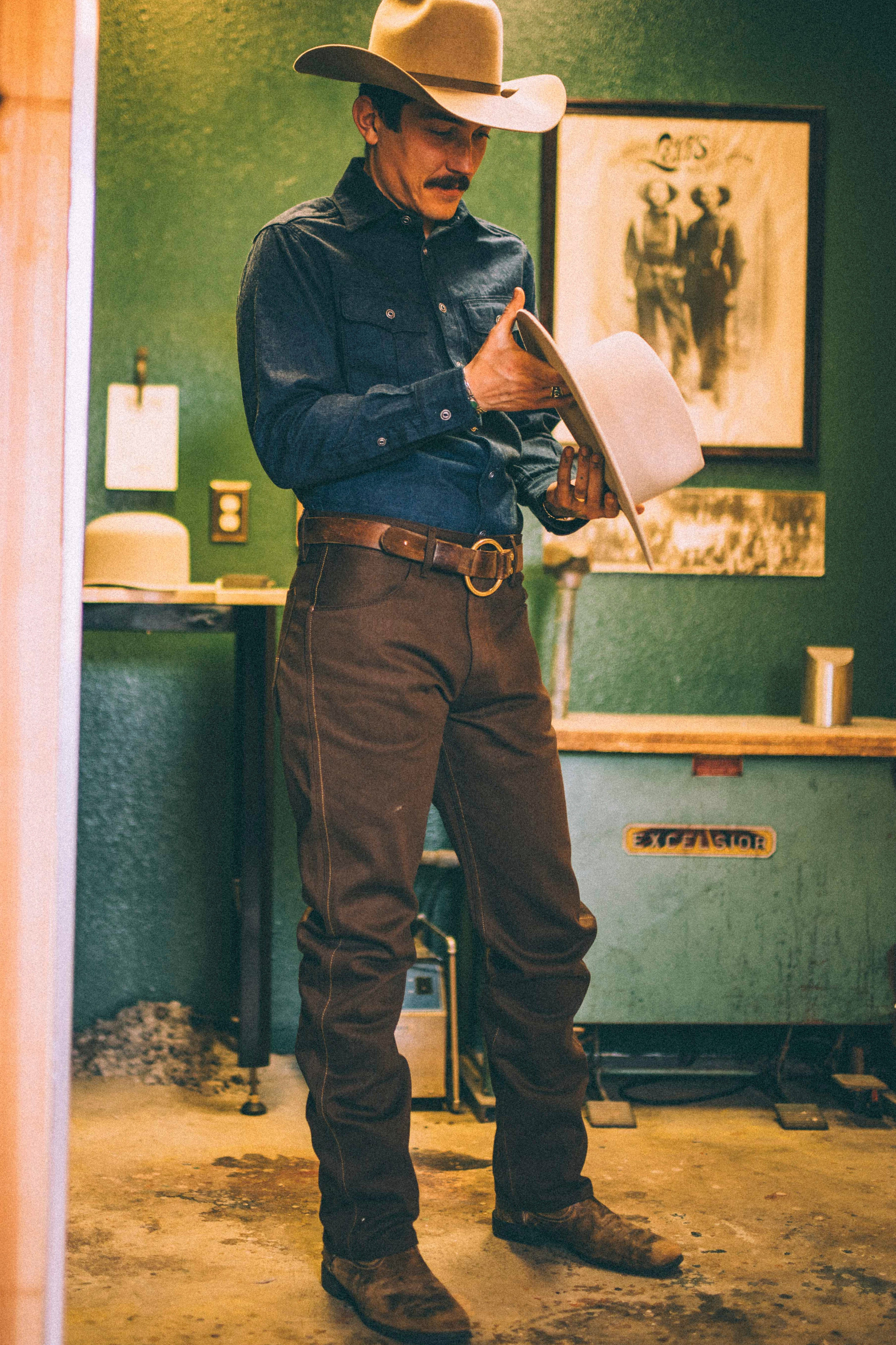 Wilkes Western 15 Ounce Dark Brown Denim