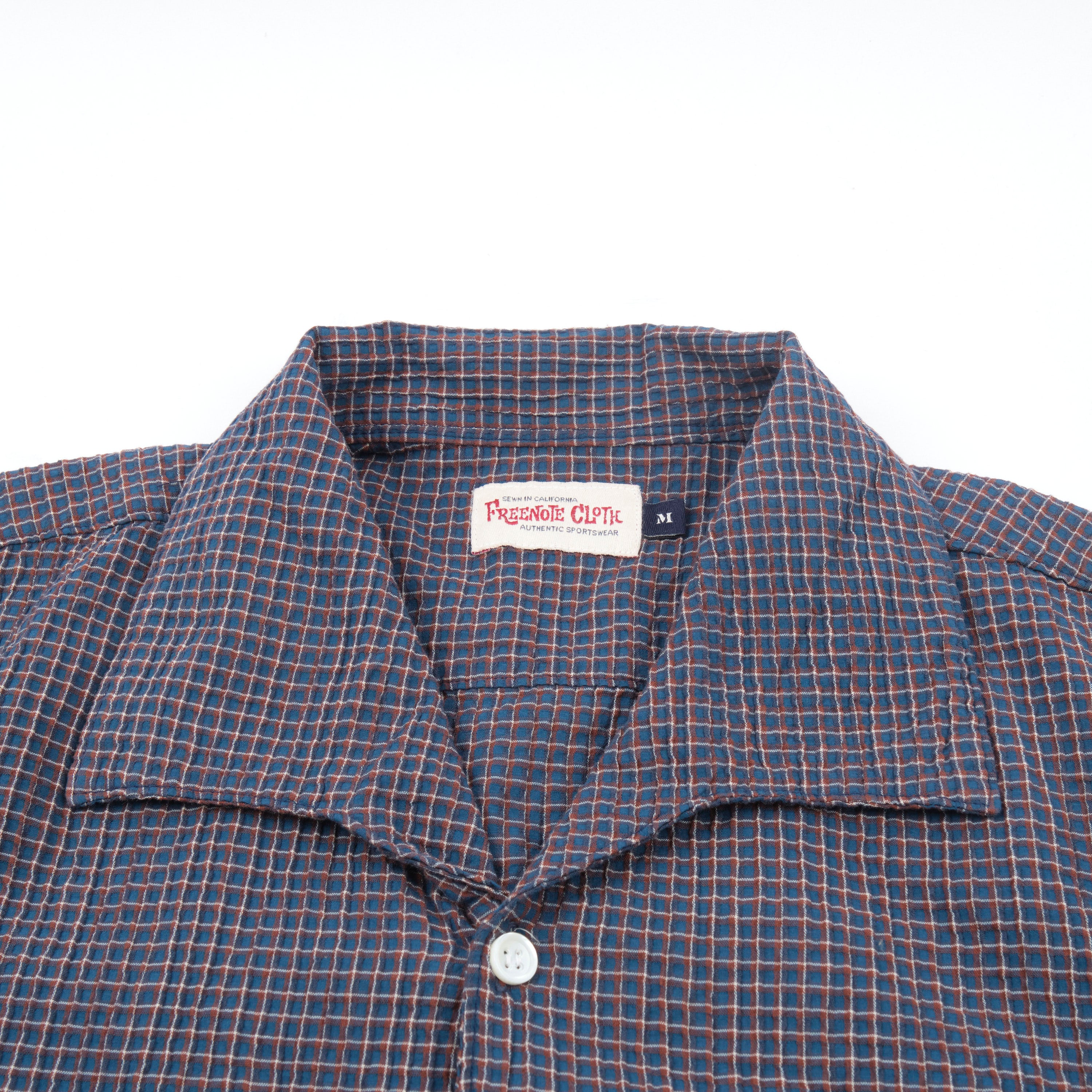 Cayucos Seersucker Blue Plaid