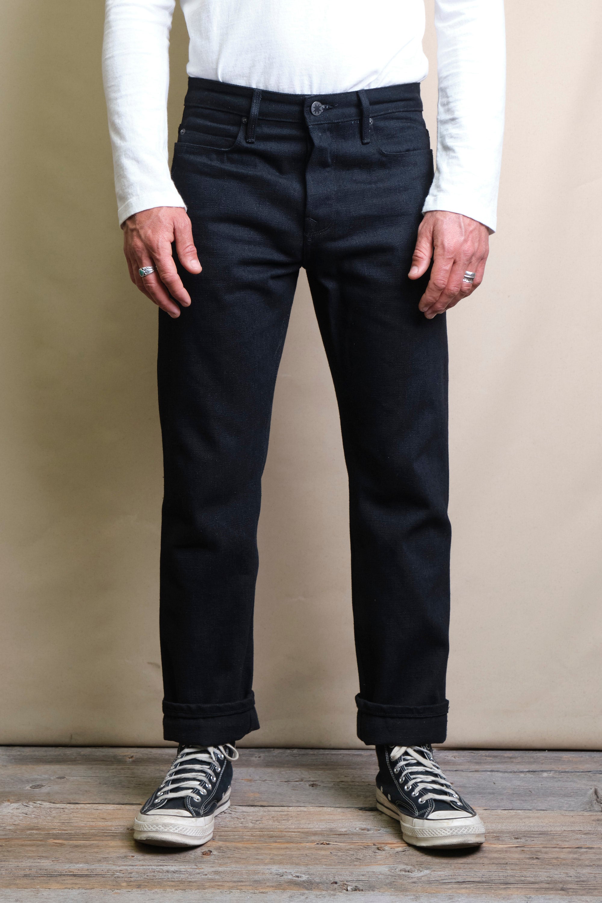 Trabuco Classic Straight <span> 17 Ounce Black Denim </span>
