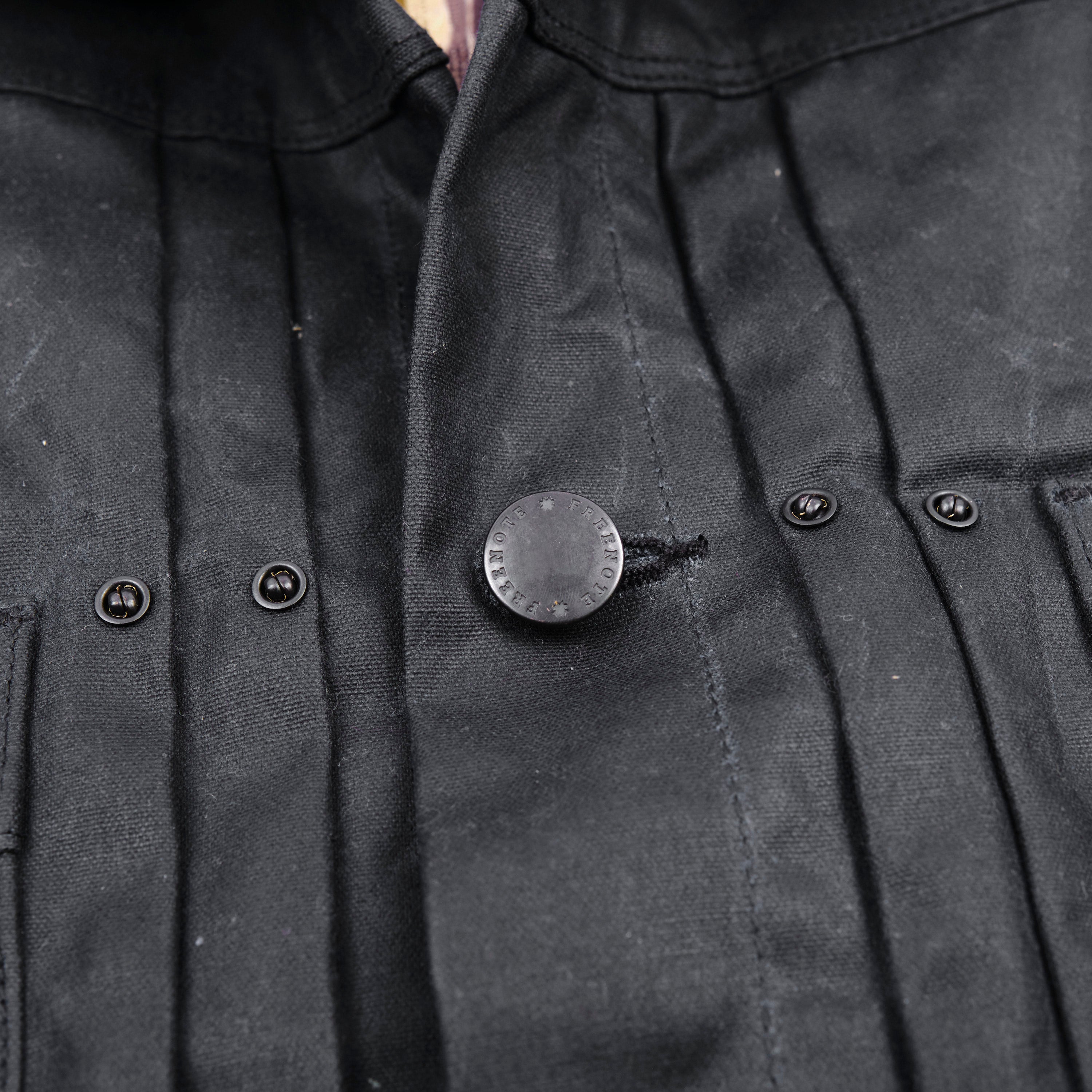 Riders Jacket Waxed Canvas <span>Black</span>