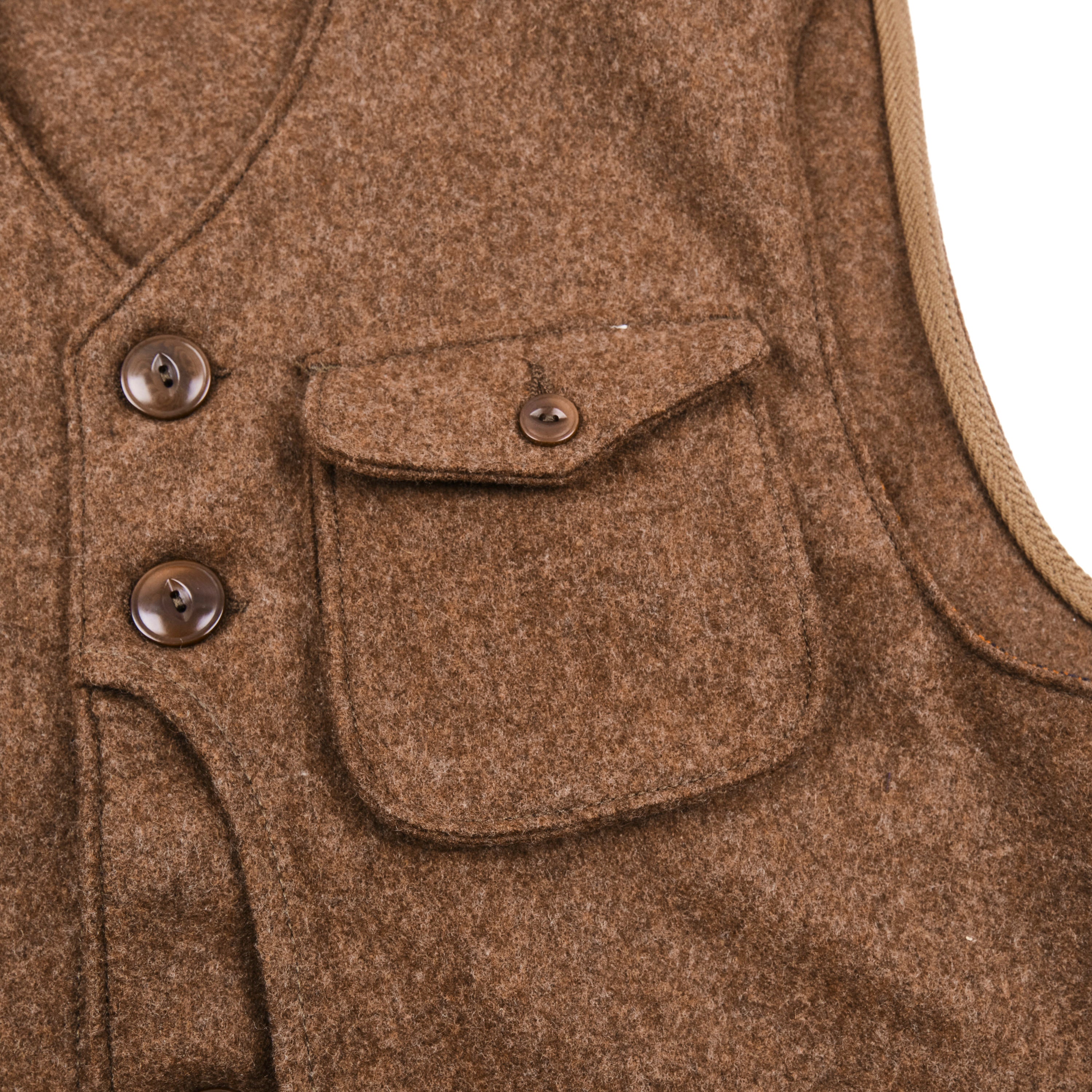 Keynot Brown Wool Hunting Vest