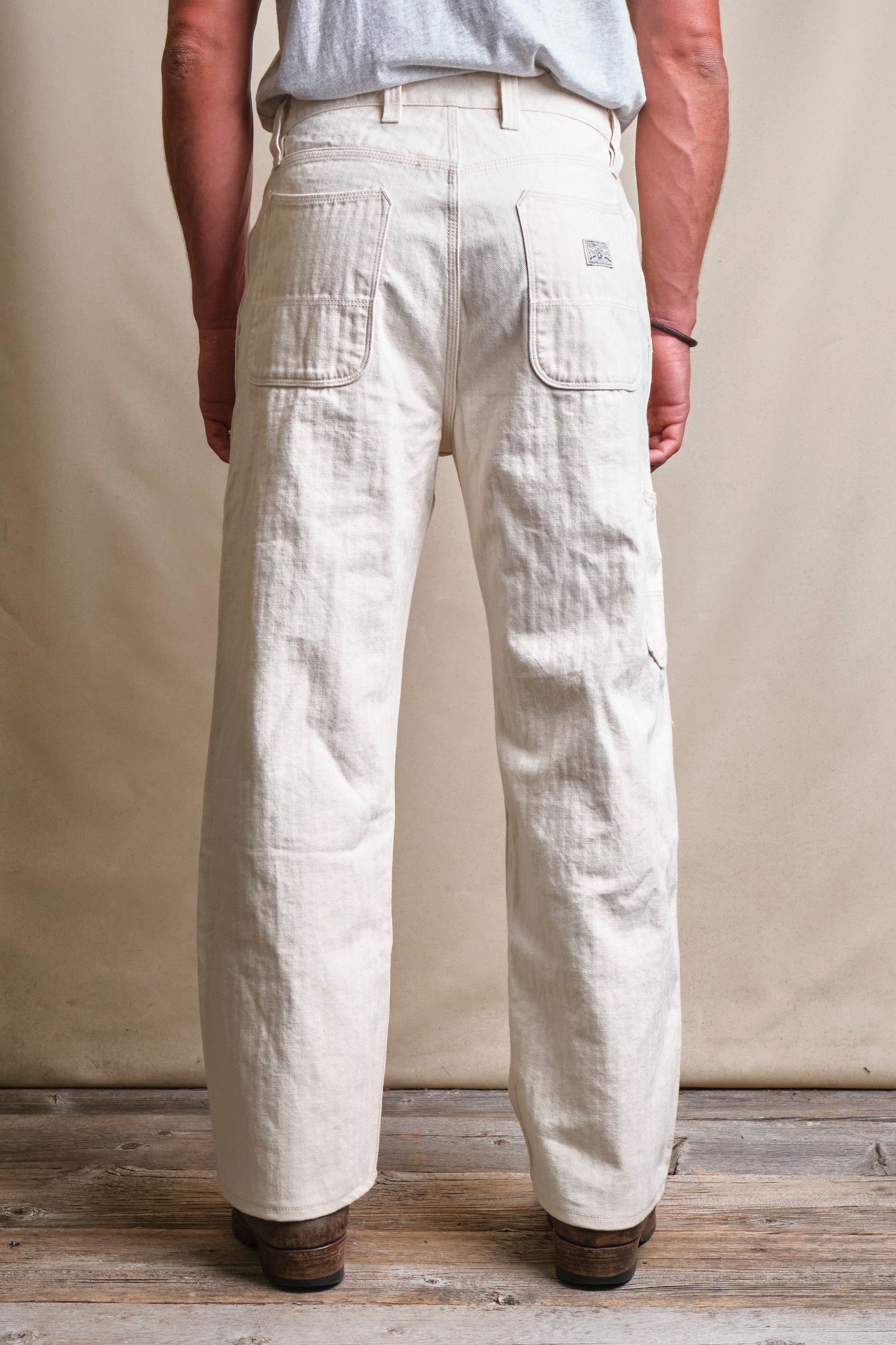 Ortega Pant 13 Ounce Natural Herringbone