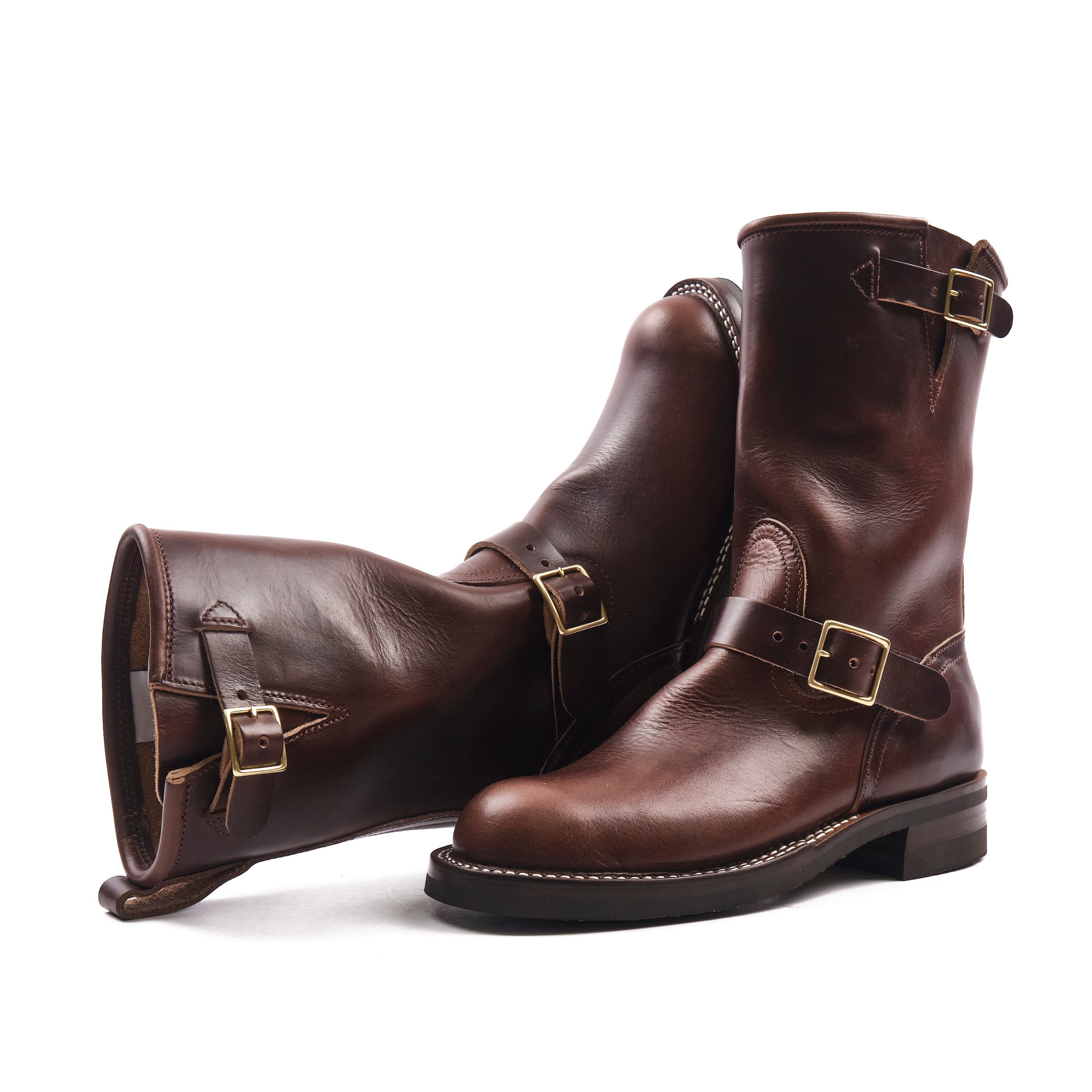 NICKS BOOTS - THE BRAKEMAN ENGINEER - HORWEEN BROWN CHROMEXCEL