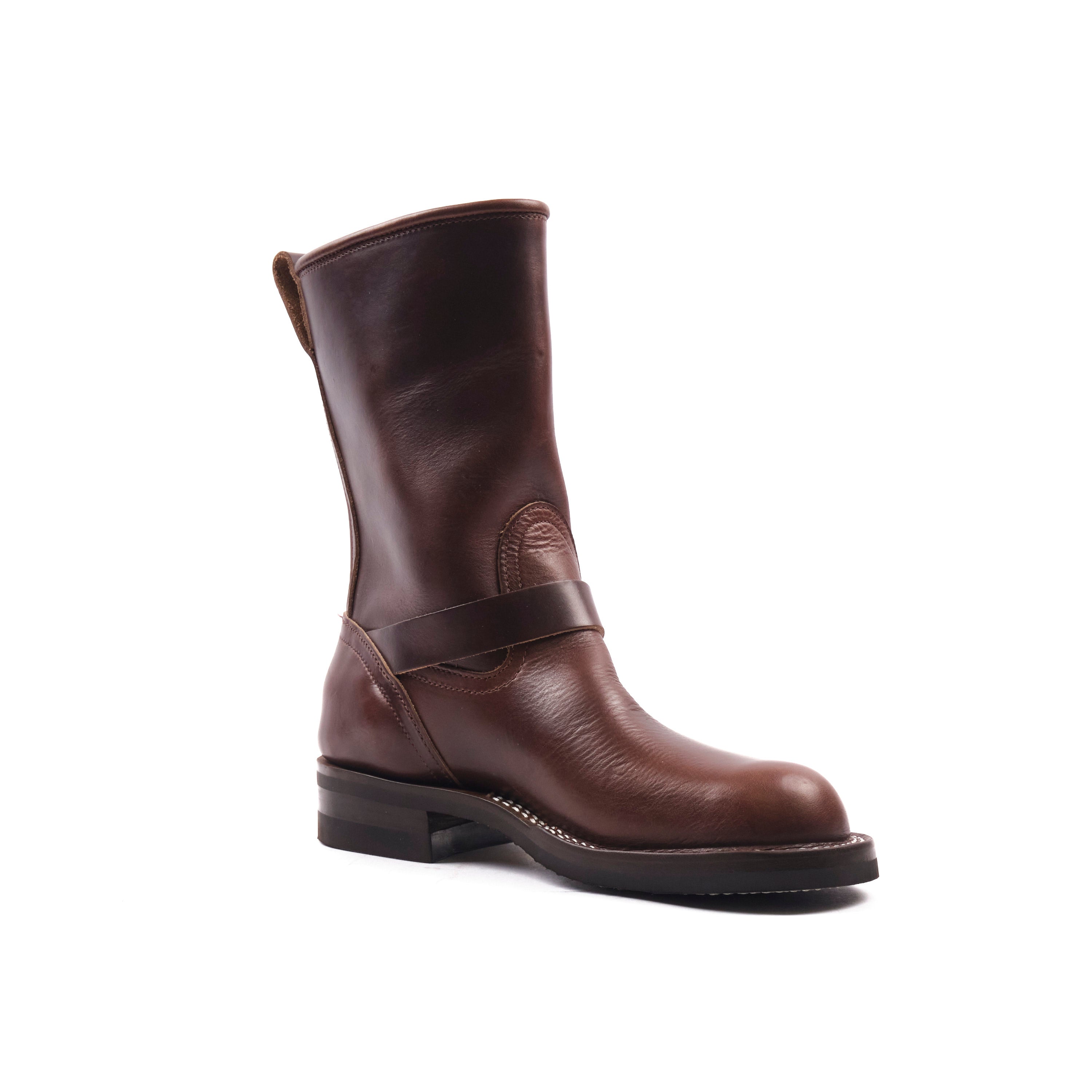 NICKS BOOTS - THE BRAKEMAN ENGINEER - HORWEEN BROWN CHROMEXCEL